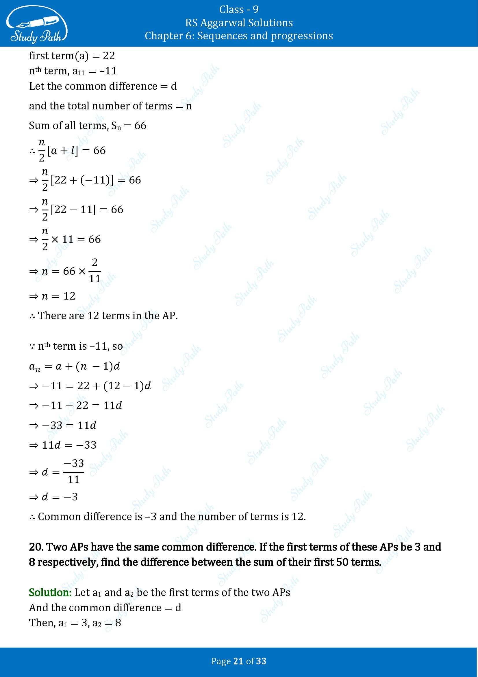 RS Aggarwal Solutions Class 9 Chapter 6 Sequences and Progressions Exercise 6B 00021
