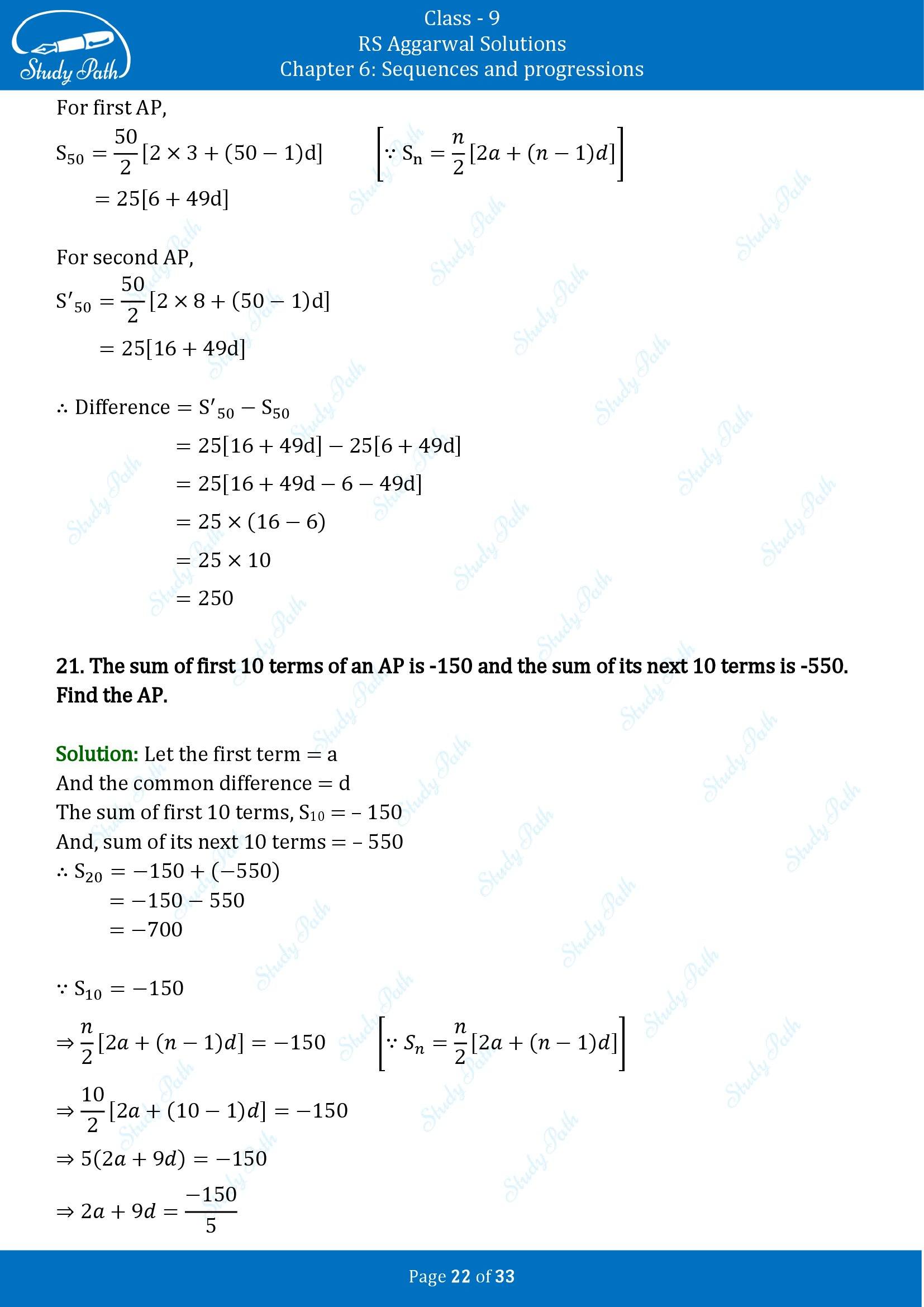 RS Aggarwal Solutions Class 9 Chapter 6 Sequences and Progressions Exercise 6B 00022