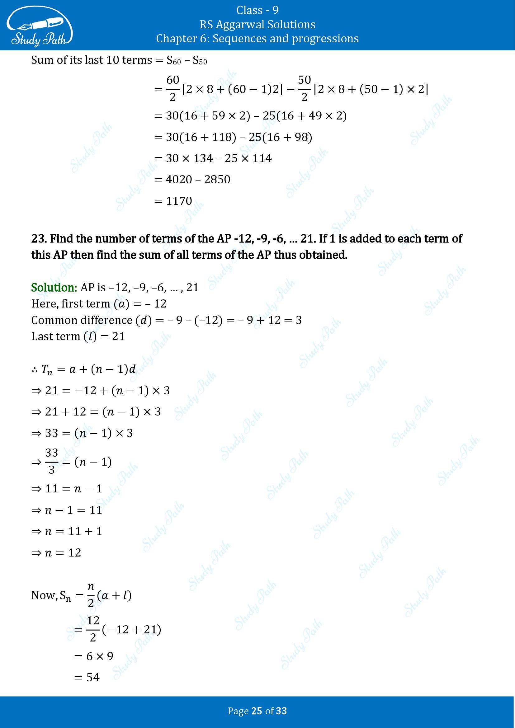 RS Aggarwal Solutions Class 9 Chapter 6 Sequences and Progressions Exercise 6B 00025