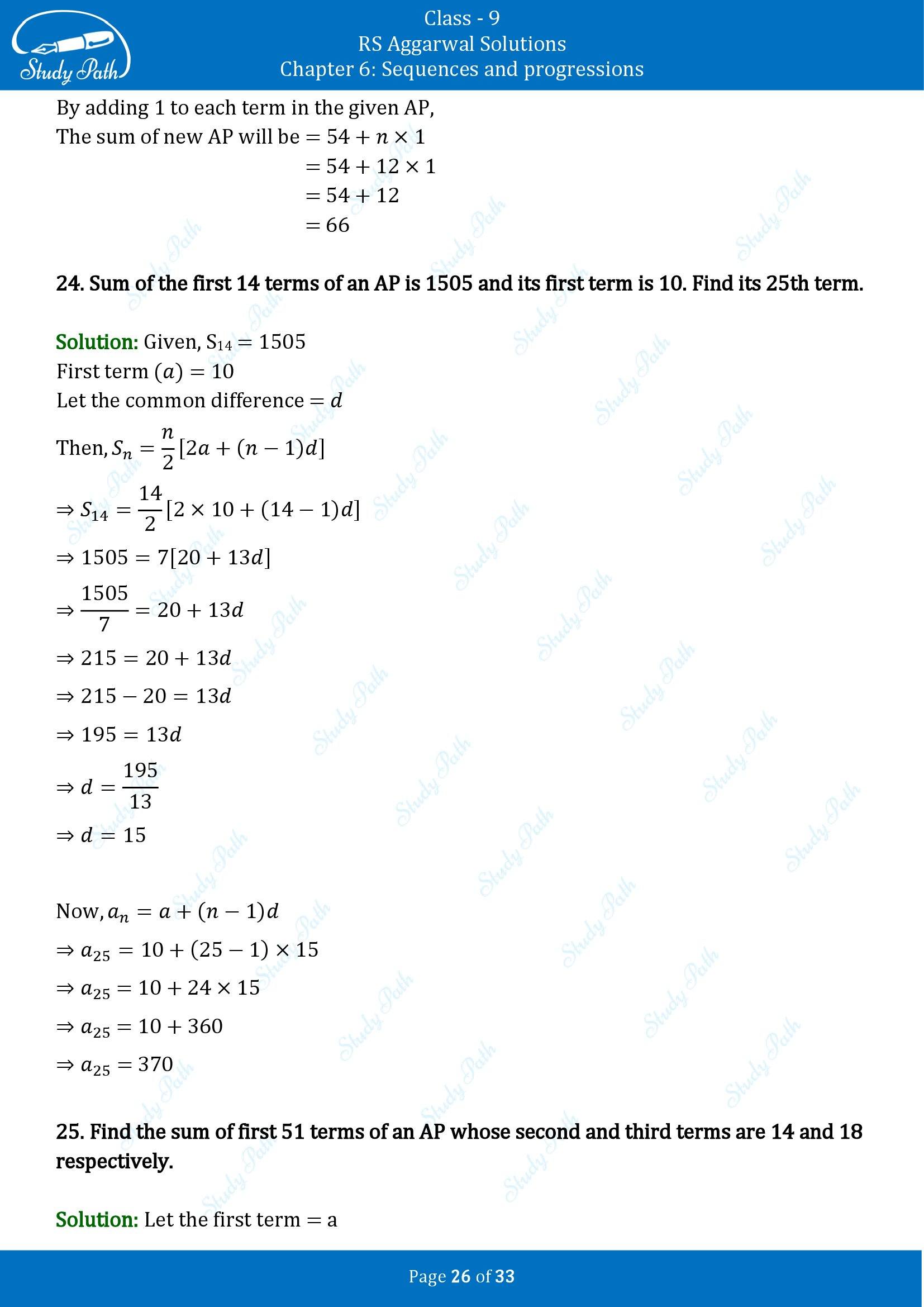 RS Aggarwal Solutions Class 9 Chapter 6 Sequences and Progressions Exercise 6B 00026