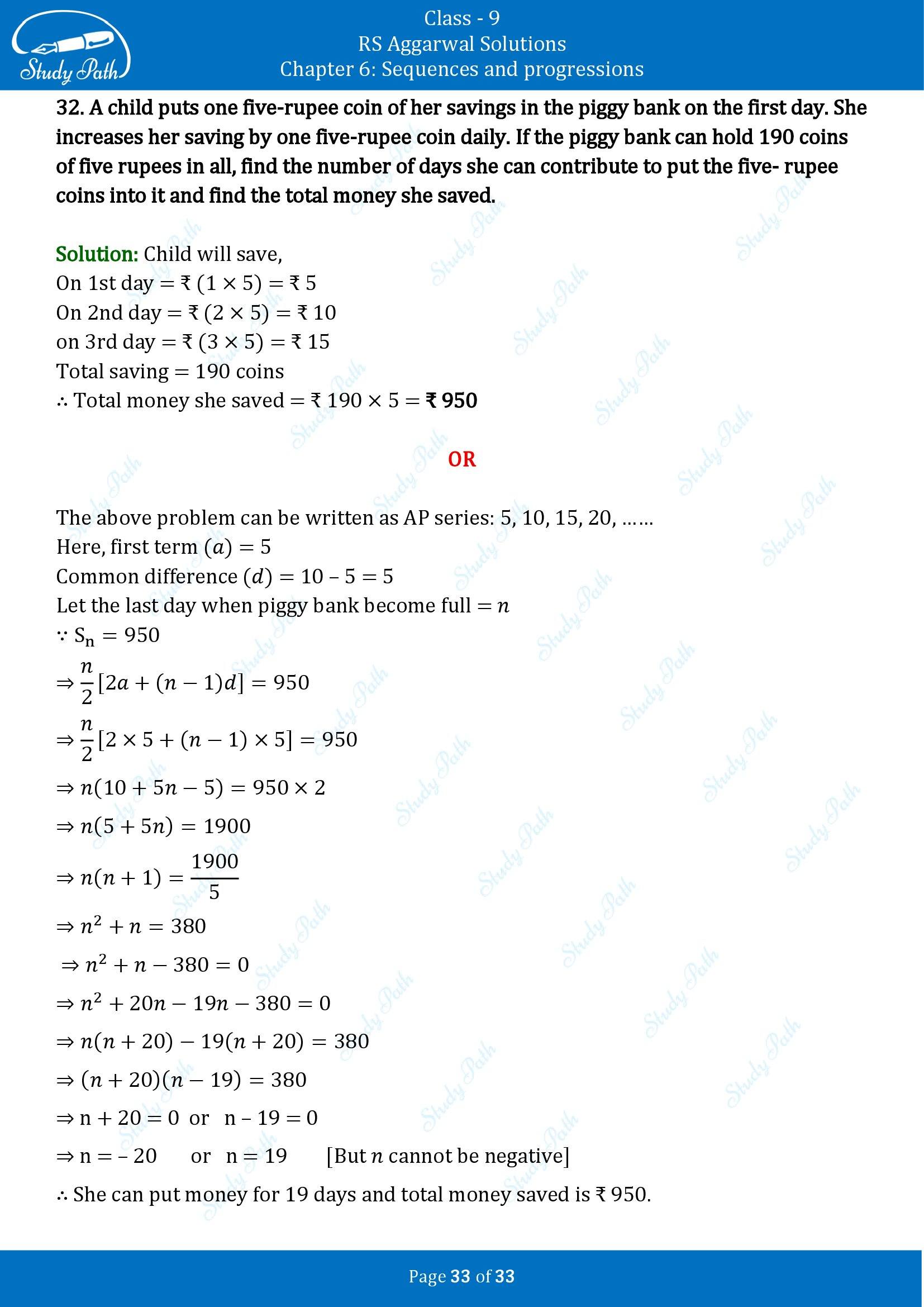 RS Aggarwal Solutions Class 9 Chapter 6 Sequences and Progressions Exercise 6B 00033