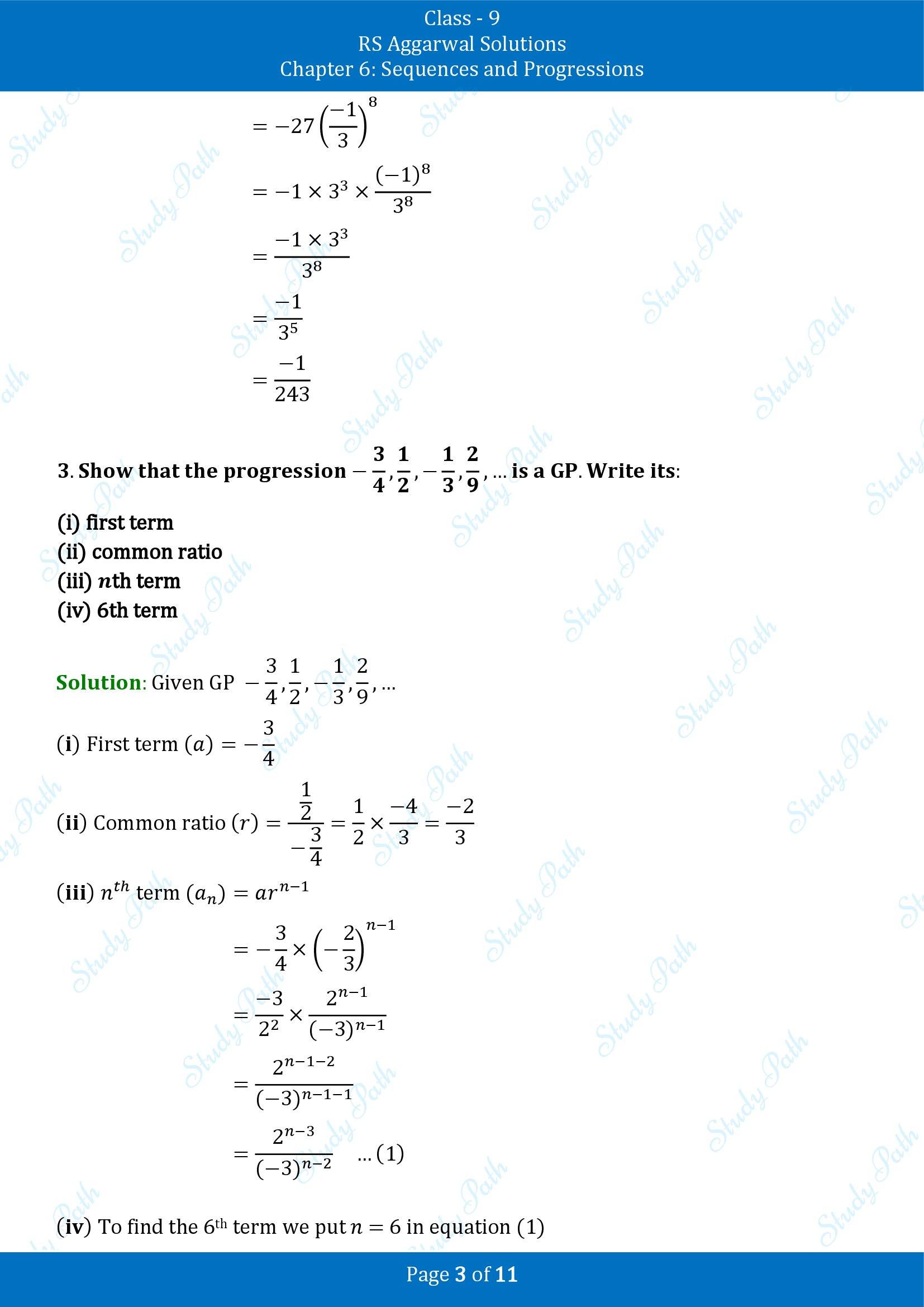 RS Aggarwal Solutions Class 9 Chapter 6 Sequences and Progressions Exercise 6C 00003