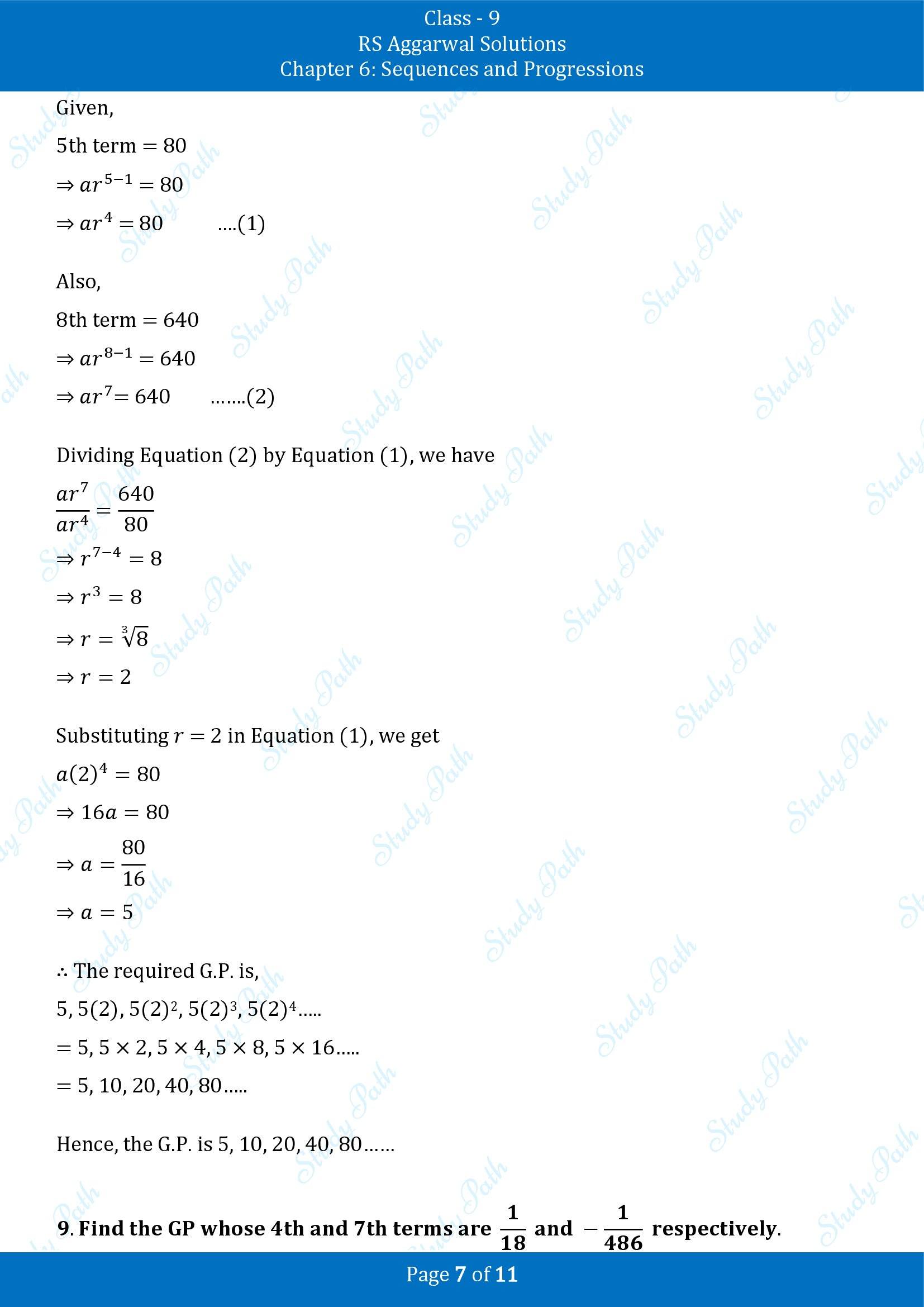 RS Aggarwal Solutions Class 9 Chapter 6 Sequences and Progressions Exercise 6C 00007