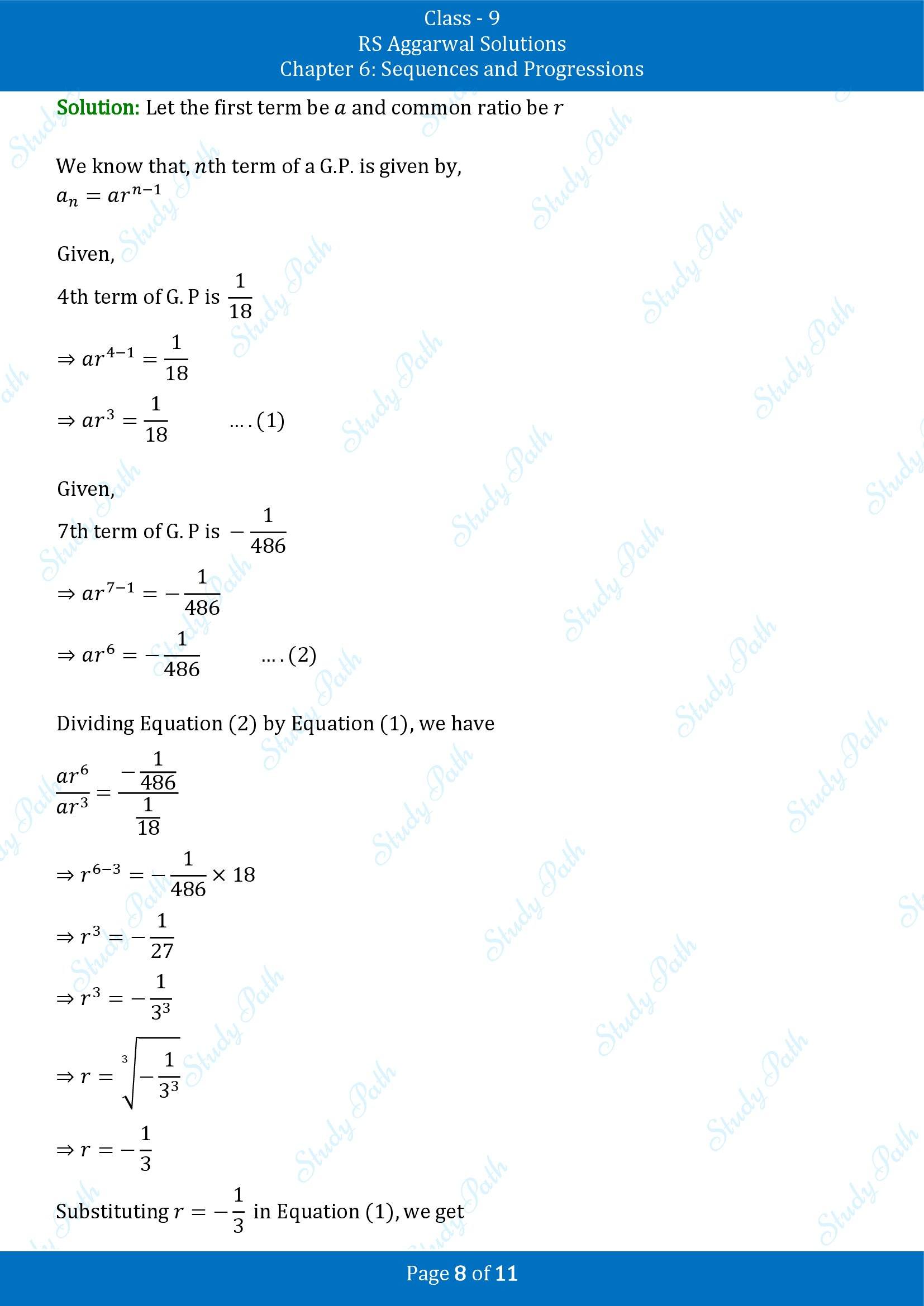 RS Aggarwal Solutions Class 9 Chapter 6 Sequences and Progressions Exercise 6C 00008