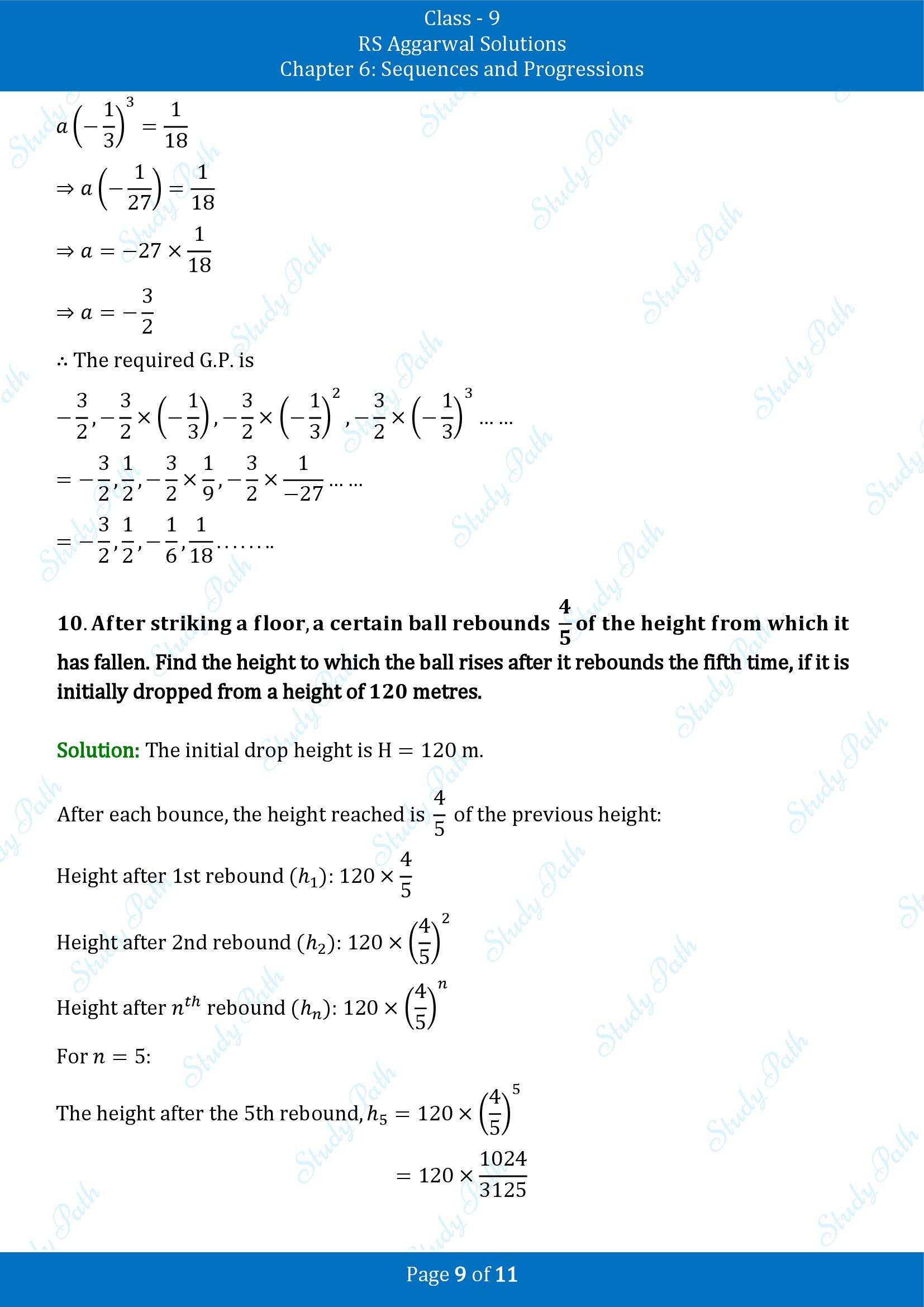 RS Aggarwal Solutions Class 9 Chapter 6 Sequences and Progressions Exercise 6C 00009