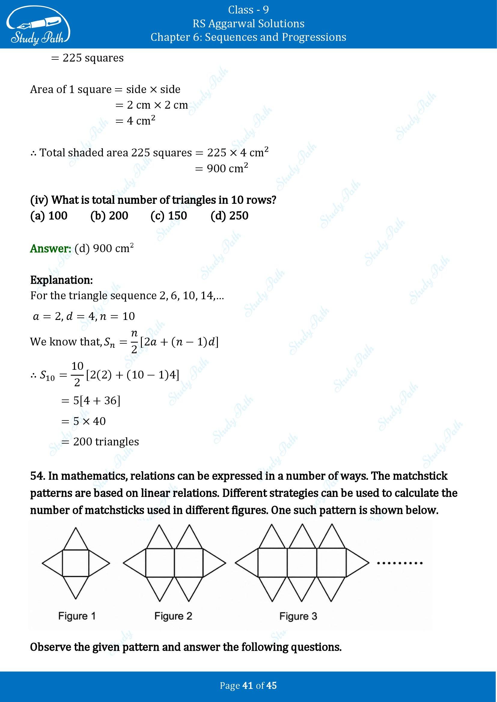 RS Aggarwal Solutions Class 9 Chapter 6 Sequences and Progressions Multiple Choice Questions MCQs 00041