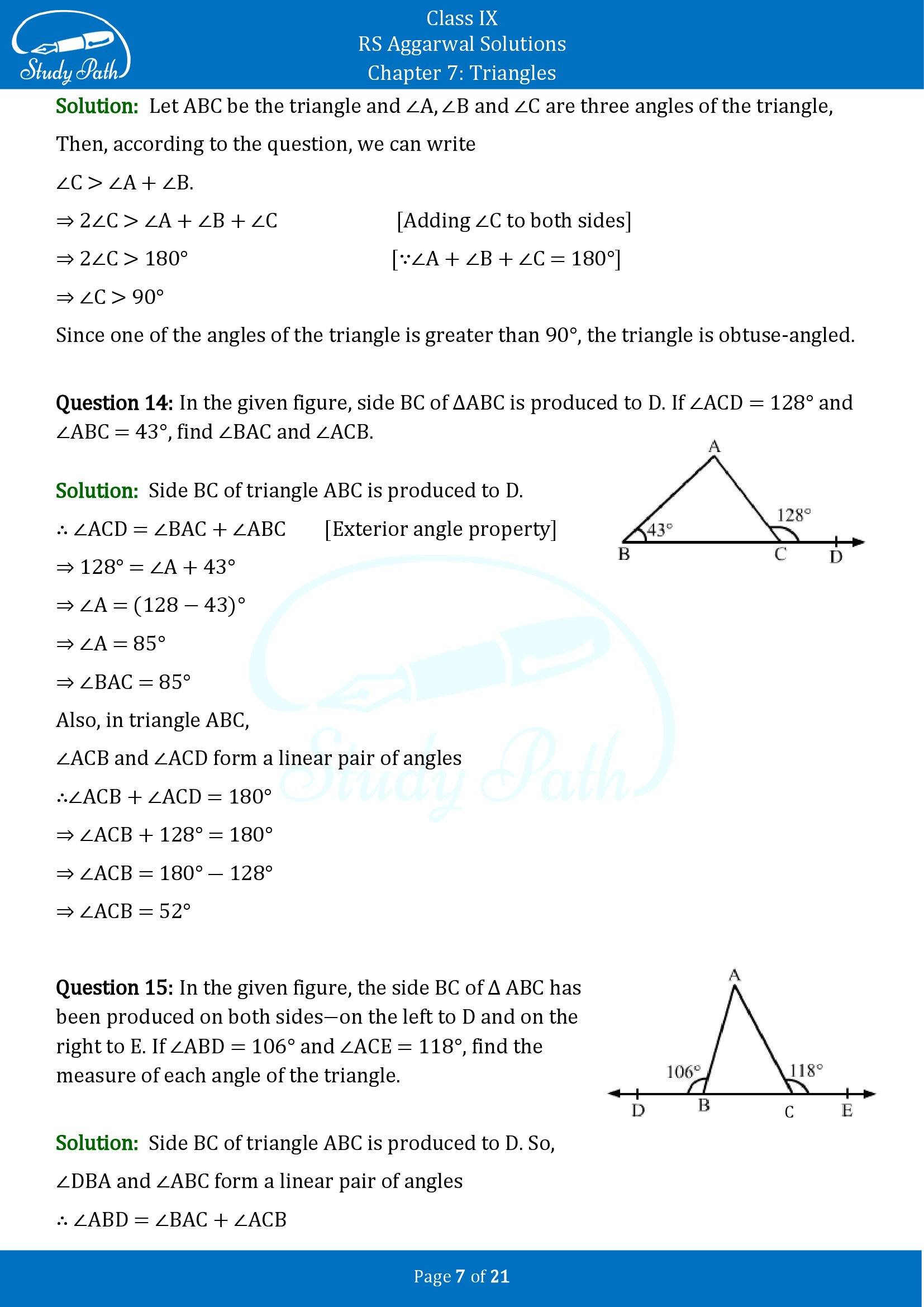 RS Aggarwal Solutions Class 9 Chapter 7 Triangles Exercise 7 00007
