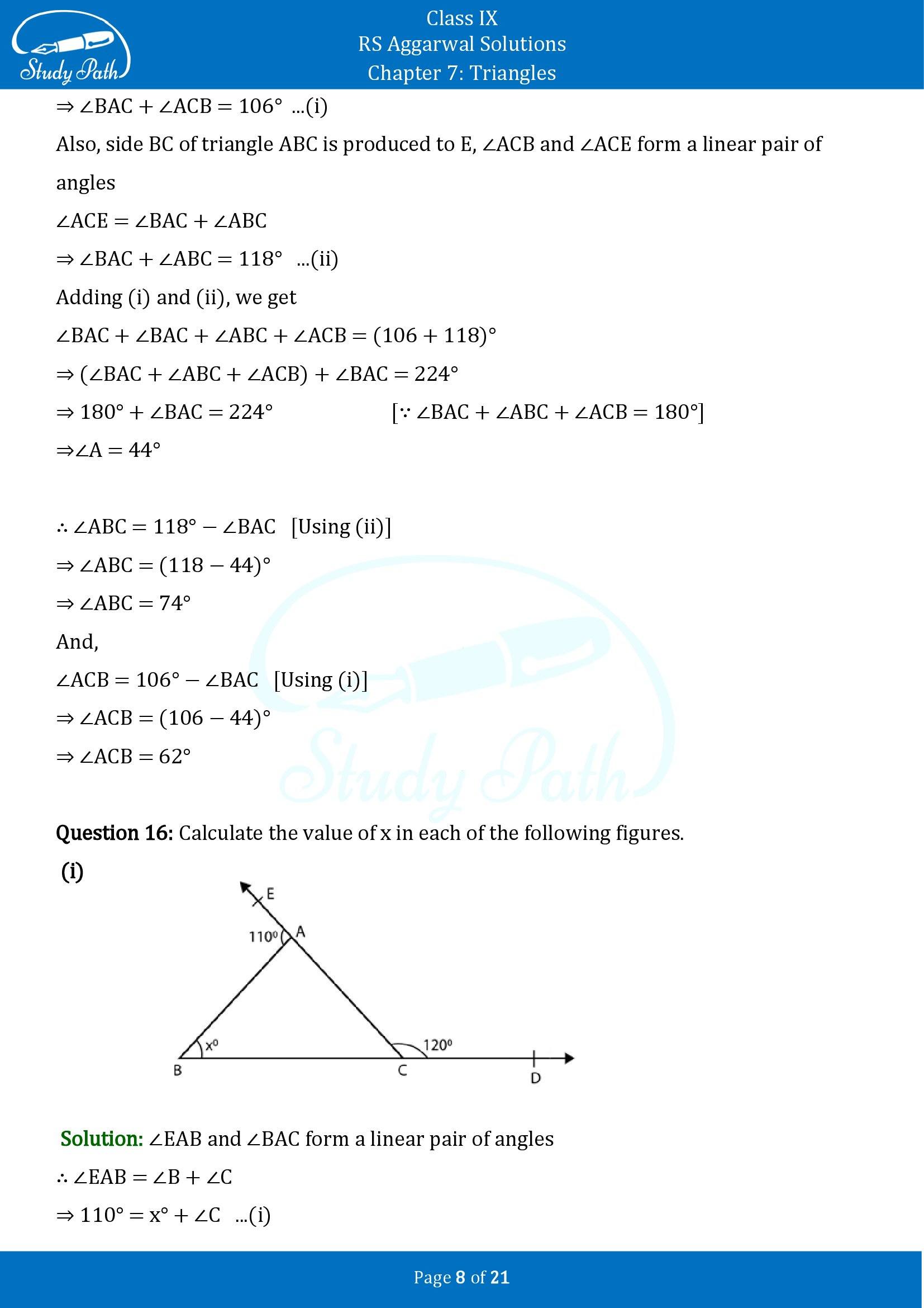 RS Aggarwal Solutions Class 9 Chapter 7 Triangles Exercise 7 00008