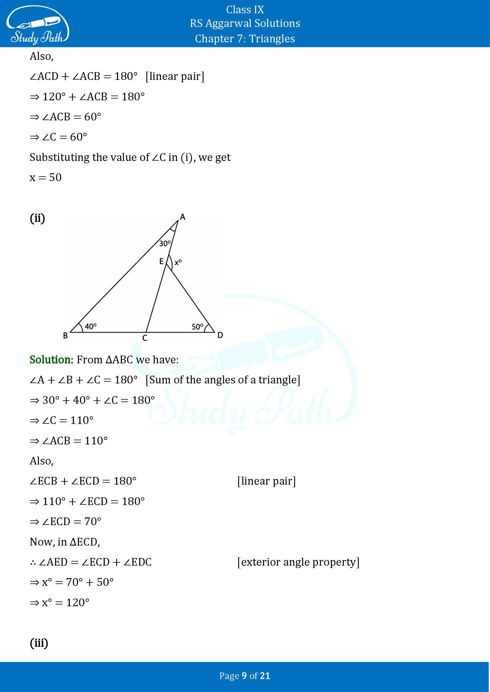 RS Aggarwal Solutions Class 9 Chapter 7 Triangles Exercise 7 00009