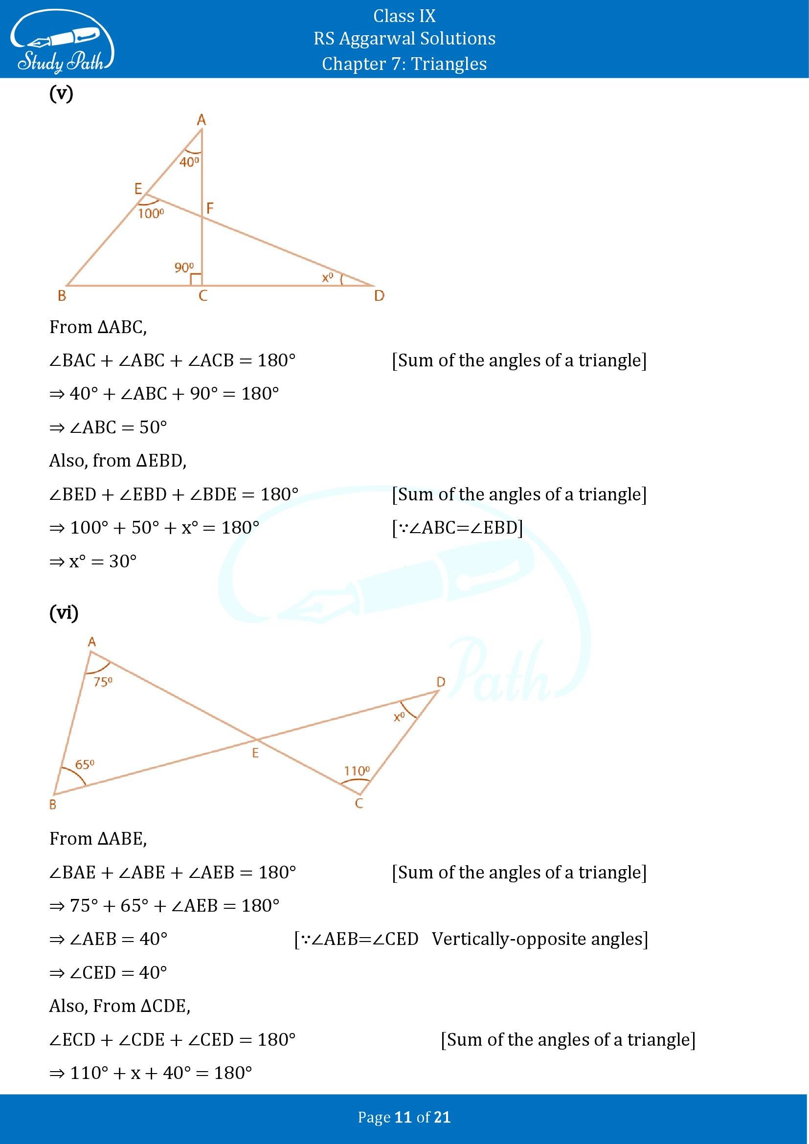 RS Aggarwal Solutions Class 9 Chapter 7 Triangles Exercise 7 00011
