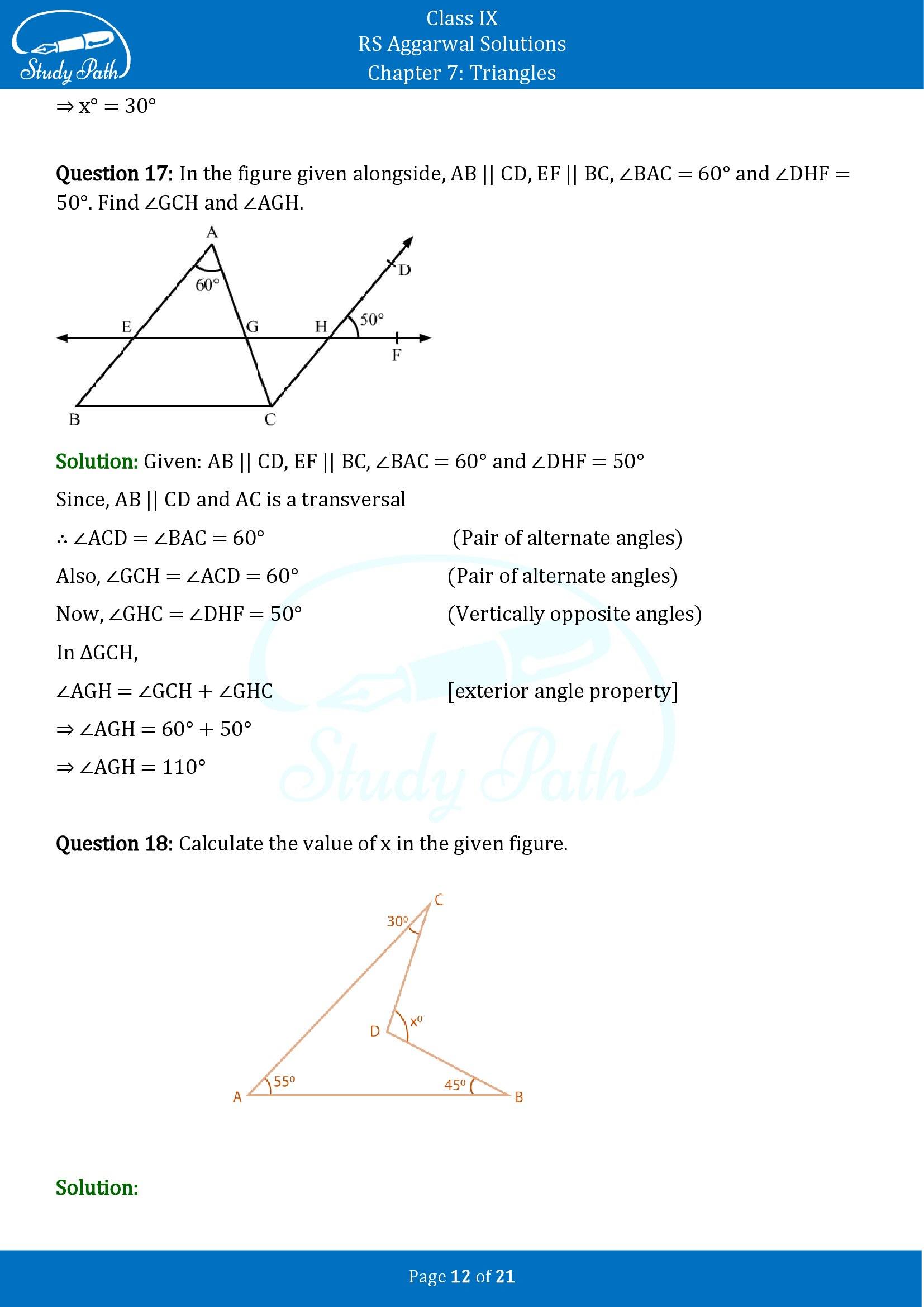 RS Aggarwal Solutions Class 9 Chapter 7 Triangles Exercise 7 00012