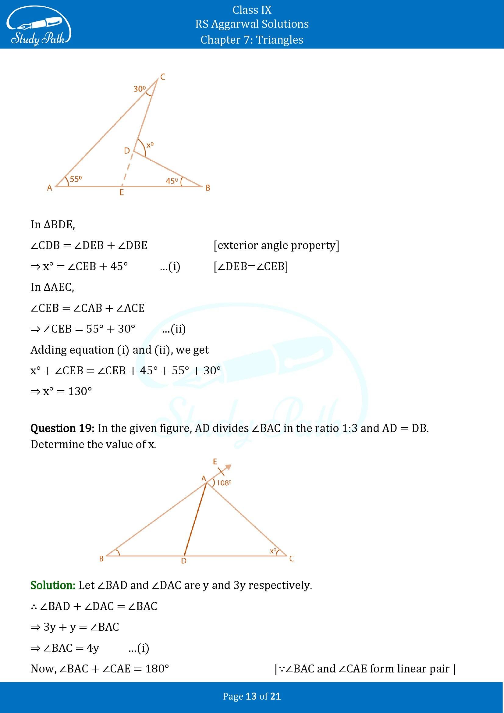 RS Aggarwal Solutions Class 9 Chapter 7 Triangles Exercise 7 00013