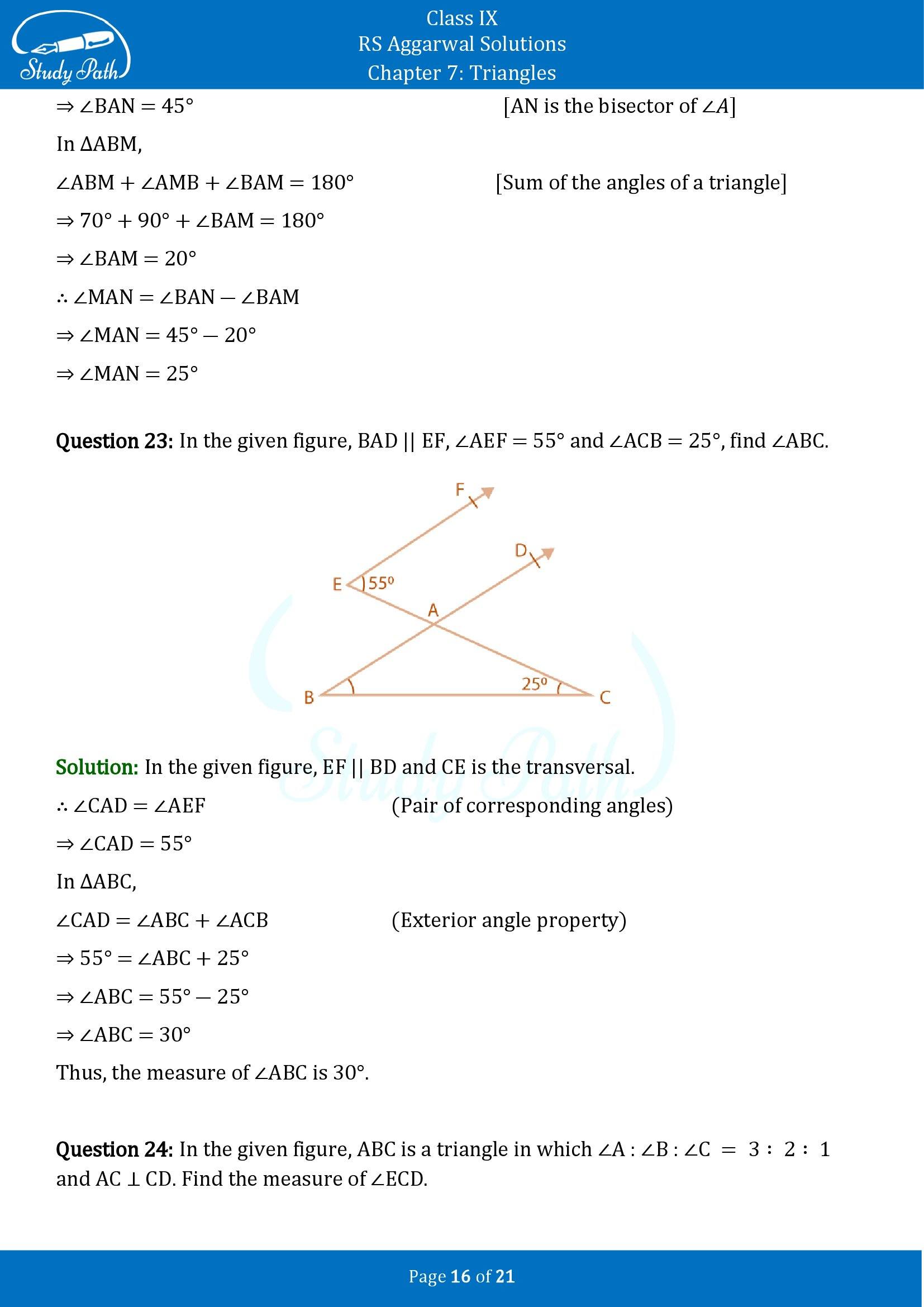 RS Aggarwal Solutions Class 9 Chapter 7 Triangles Exercise 7 00016