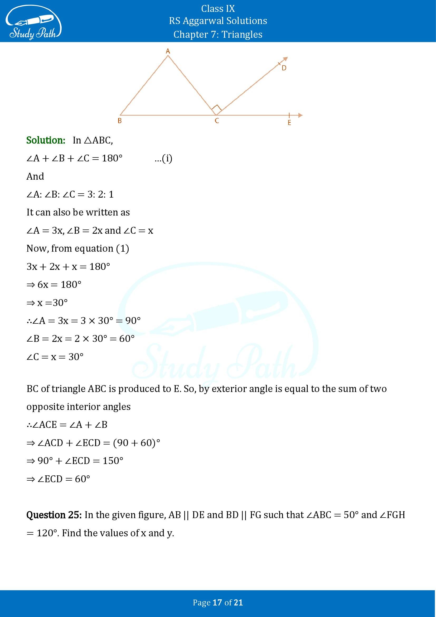 RS Aggarwal Solutions Class 9 Chapter 7 Triangles Exercise 7 00017