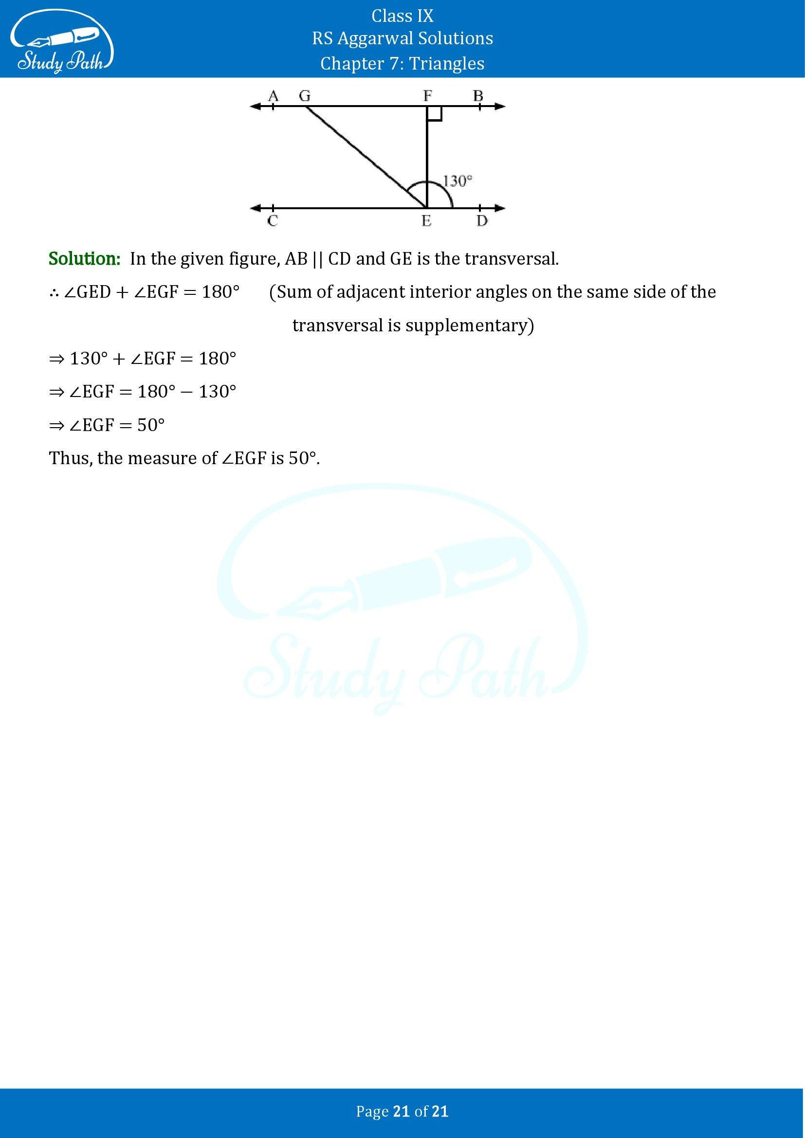 RS Aggarwal Solutions Class 9 Chapter 7 Triangles Exercise 7 00021