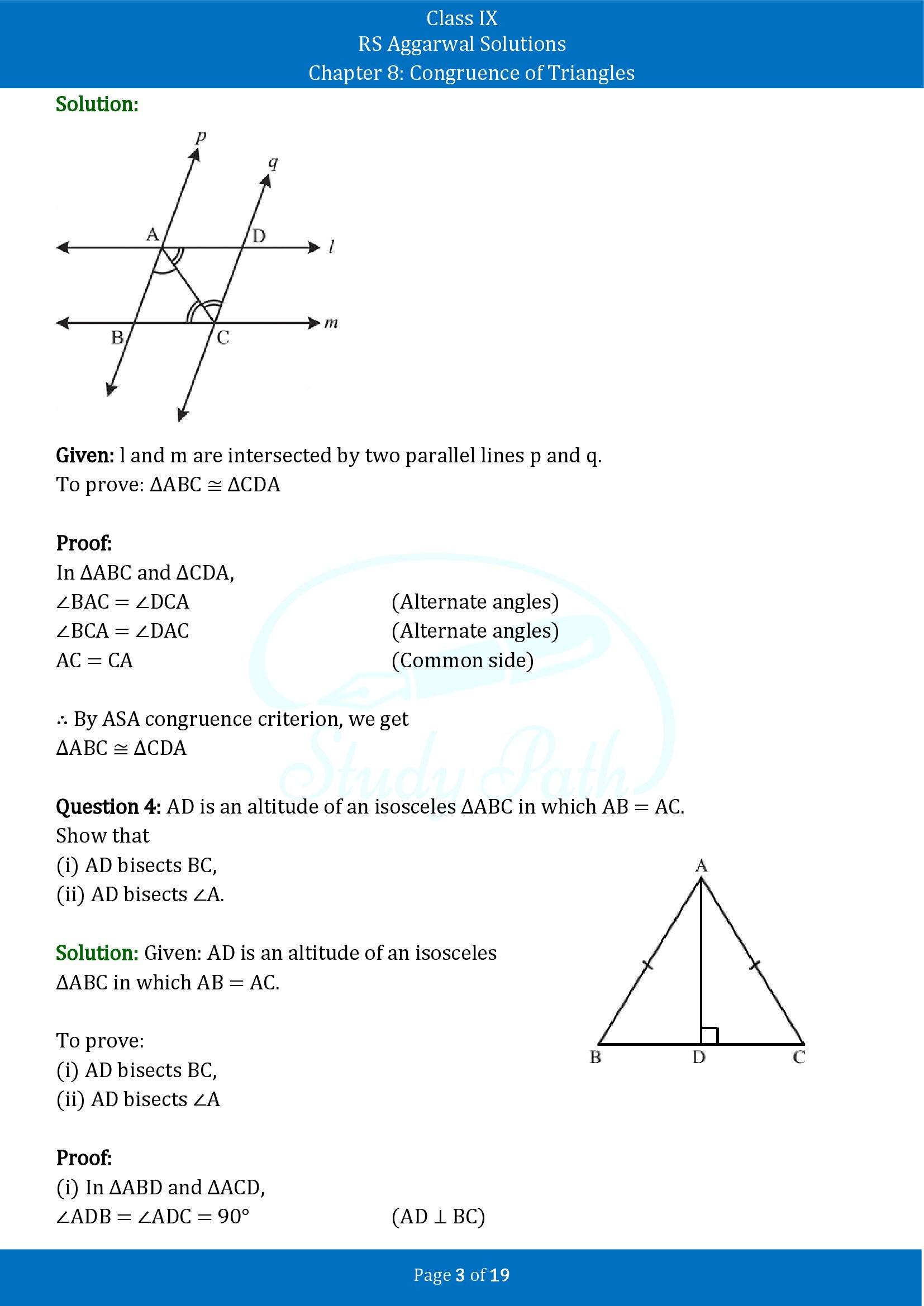 RS Aggarwal Solutions Class 9 Chapter 8 Congruence of Triangles Exercise 8 00003