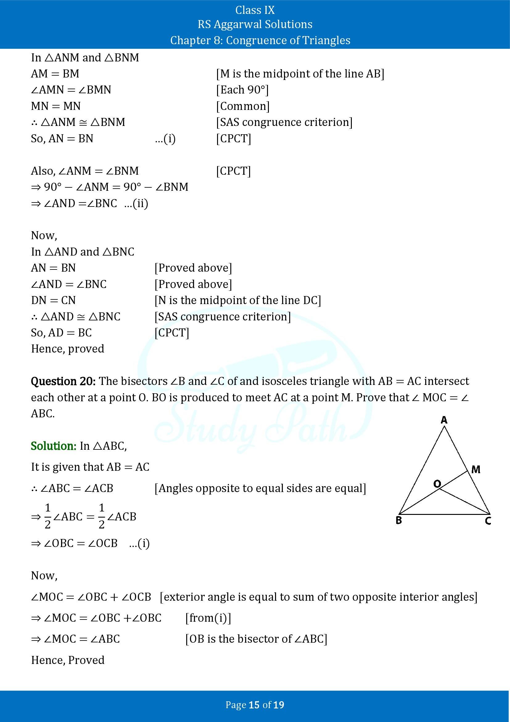 RS Aggarwal Solutions Class 9 Chapter 8 Congruence of Triangles Exercise 8 00015