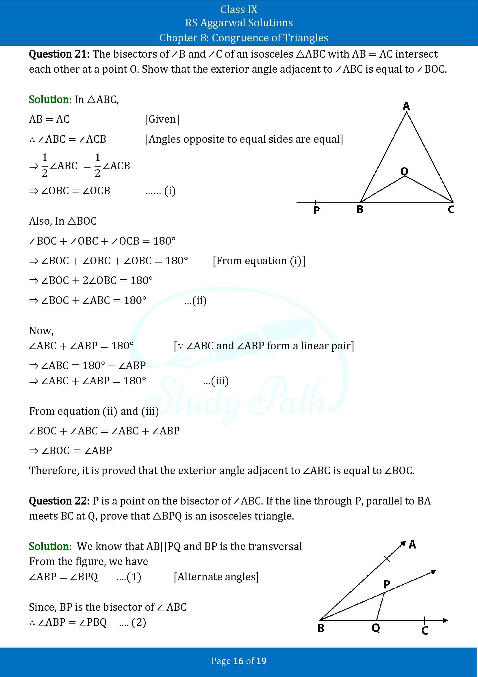 RS Aggarwal Solutions Class 9 Chapter 8 Congruence of Triangles Exercise 8 00016