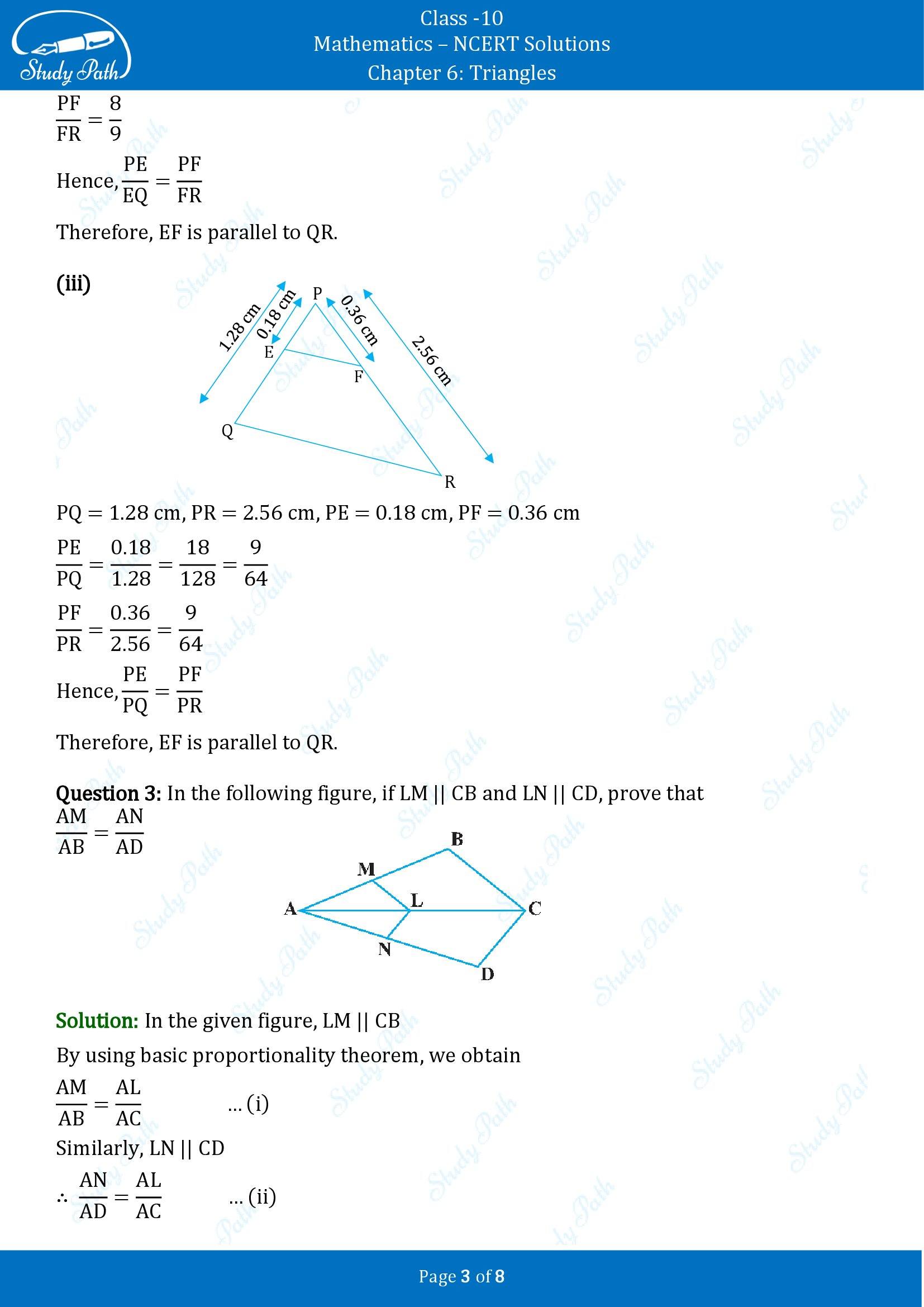 NCERT Solutions for Class 10 Maths Chapter 6 Triangles Exercise 6.2 00003