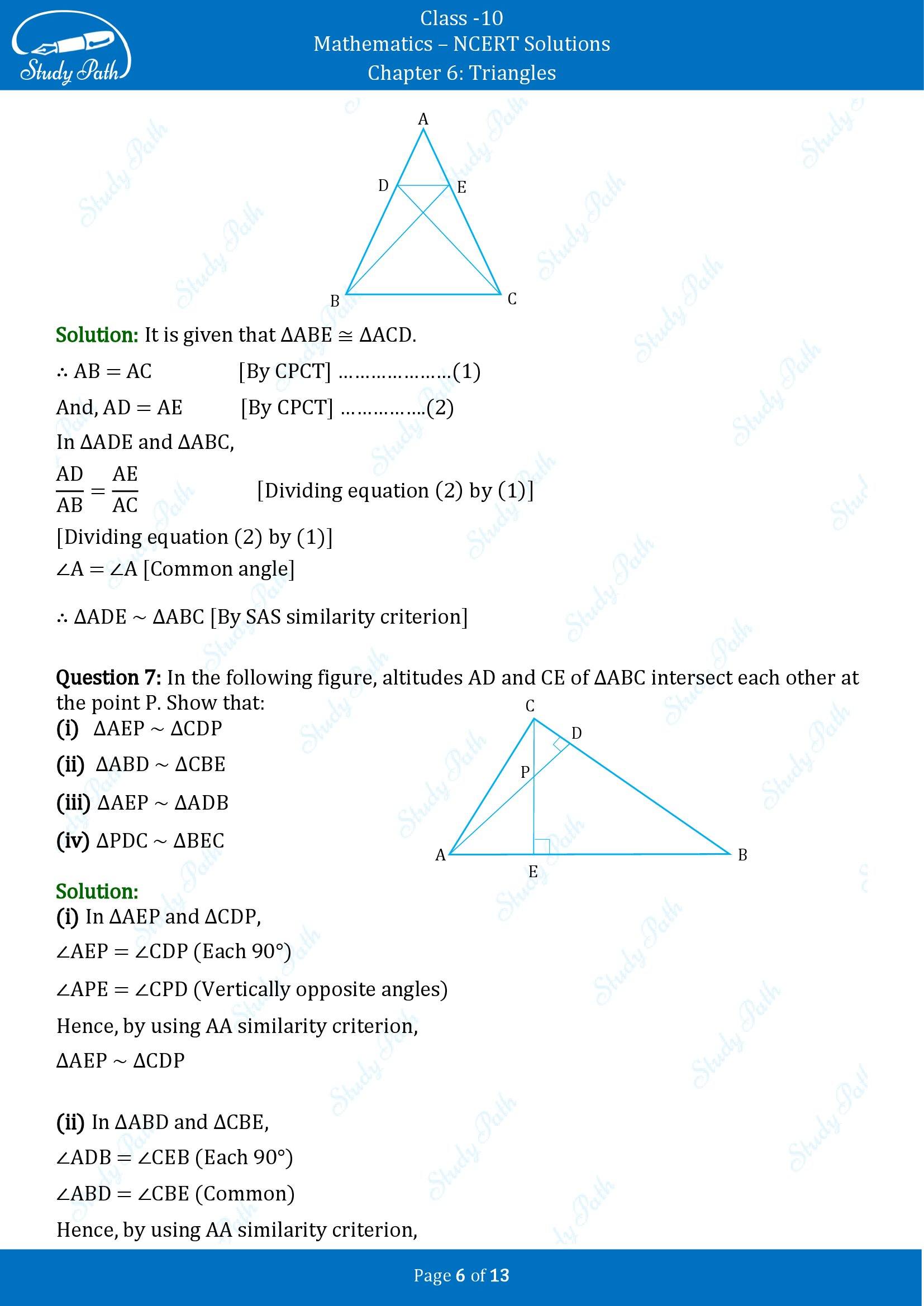 NCERT Solutions for Class 10 Maths Chapter 6 Triangles Exercise 6.3 00006