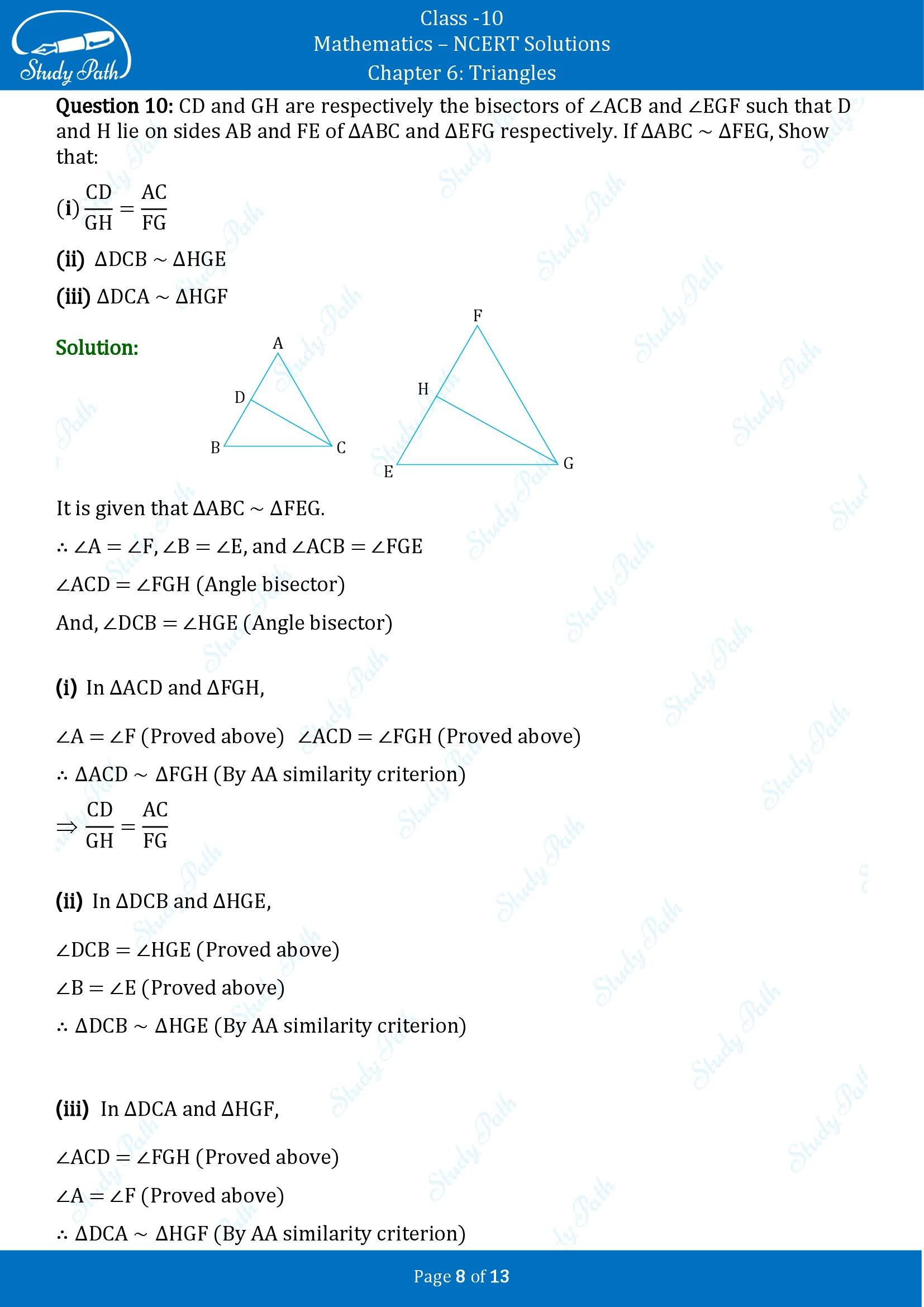 NCERT Solutions for Class 10 Maths Chapter 6 Triangles Exercise 6.3 00008