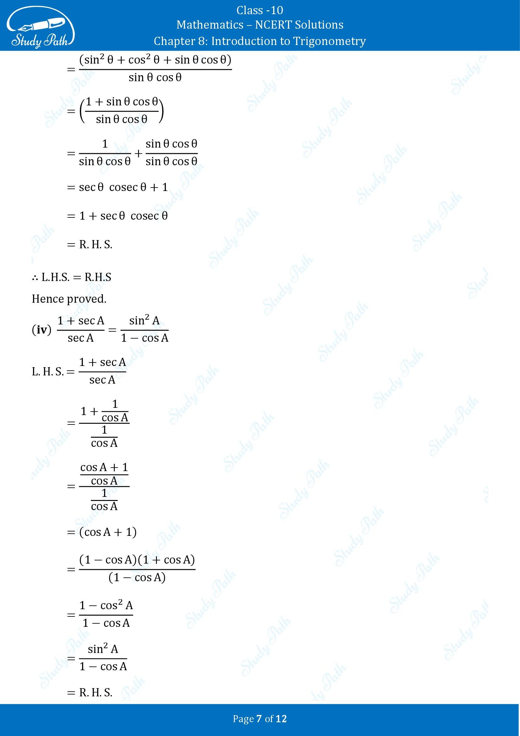 NCERT Solutions for Class 10 Maths Chapter 8 Introduction to Trigonometry Exercise 8.3 00007