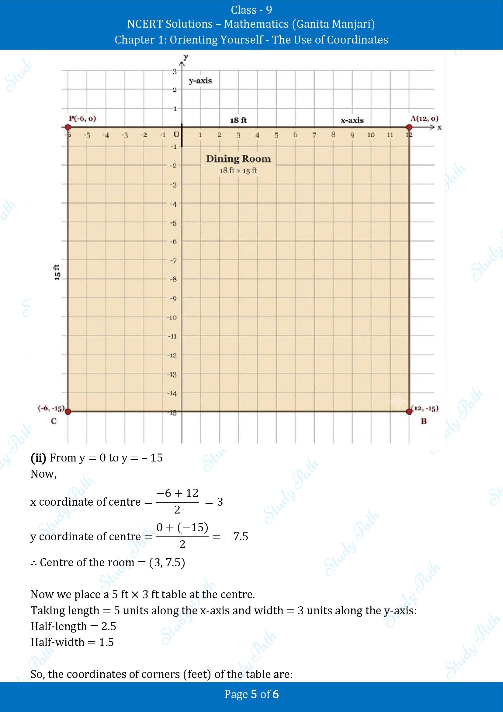 NCERT Solutions for Class 9 Maths Chapter 1 Orienting Yourself The Use of Coordinates Exercise Set 1.2 00005