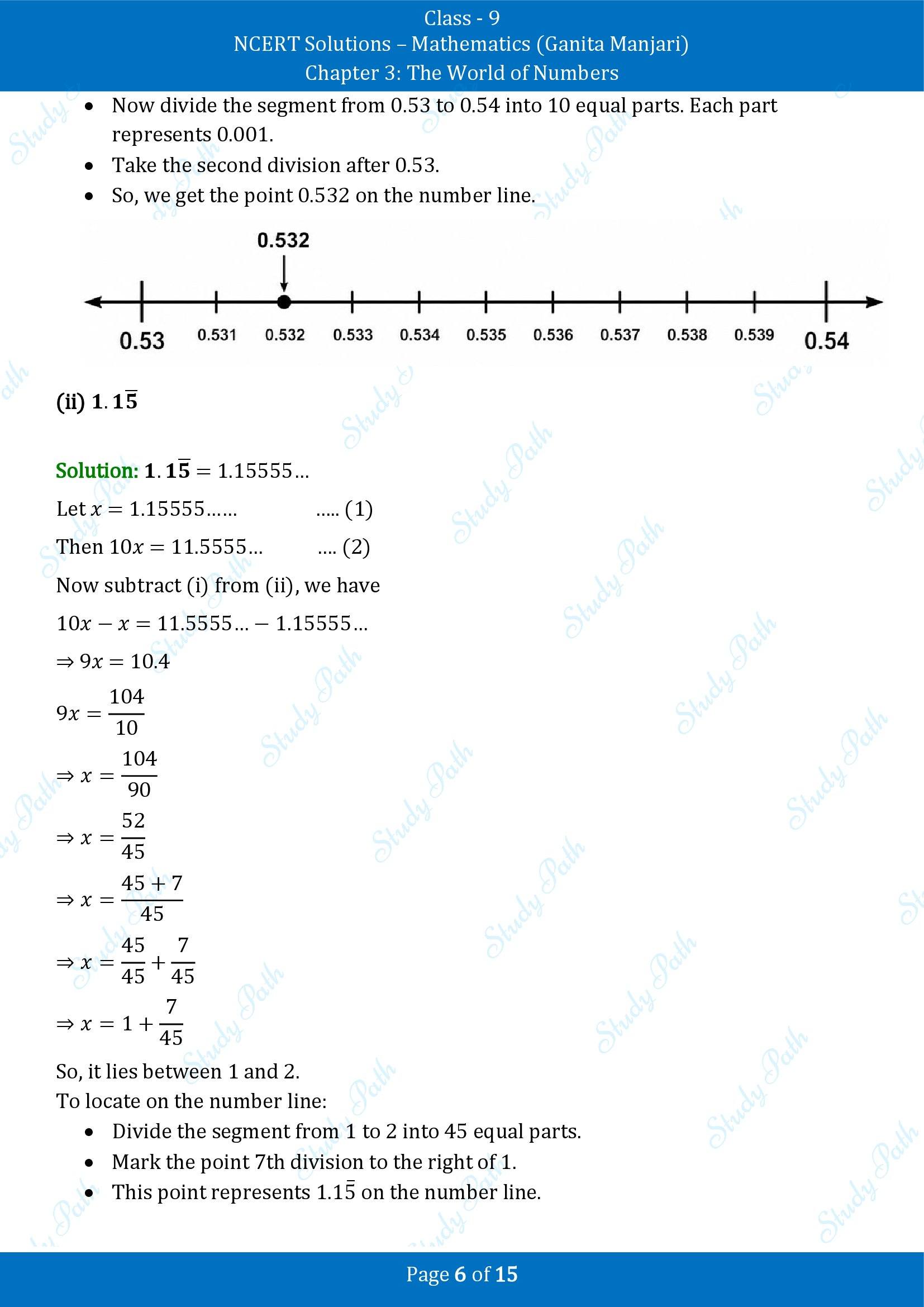 NCERT Solutions for Class 9 Maths Chapter 3 The World of Numbers End of Chapter