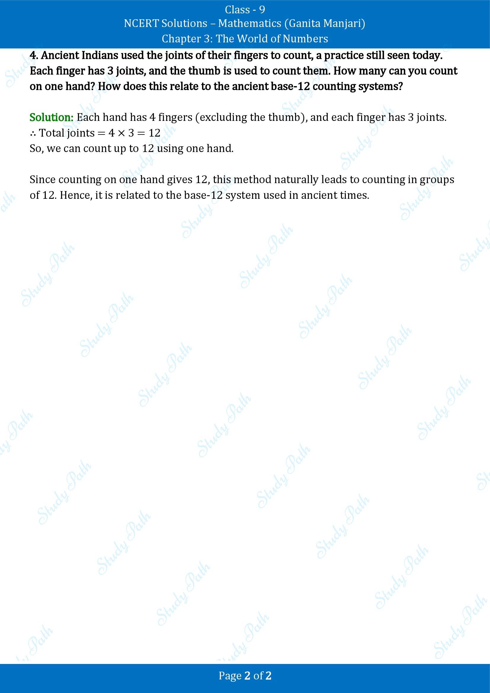 NCERT Solutions for Class 9 Maths Chapter 3 The World of Numbers Exercise Set 3.1 00002