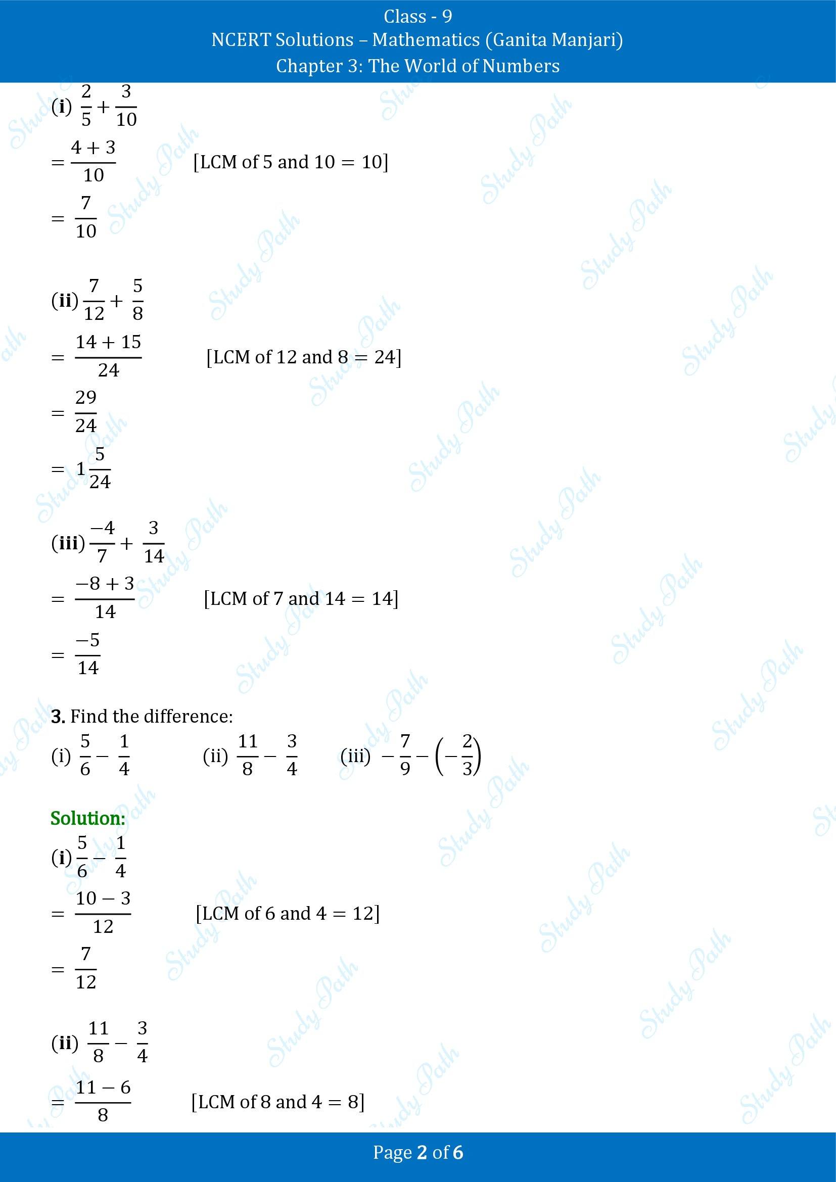 NCERT Solutions for Class 9 Maths Chapter 3 The World of Numbers Exercise Set 3.3 00002