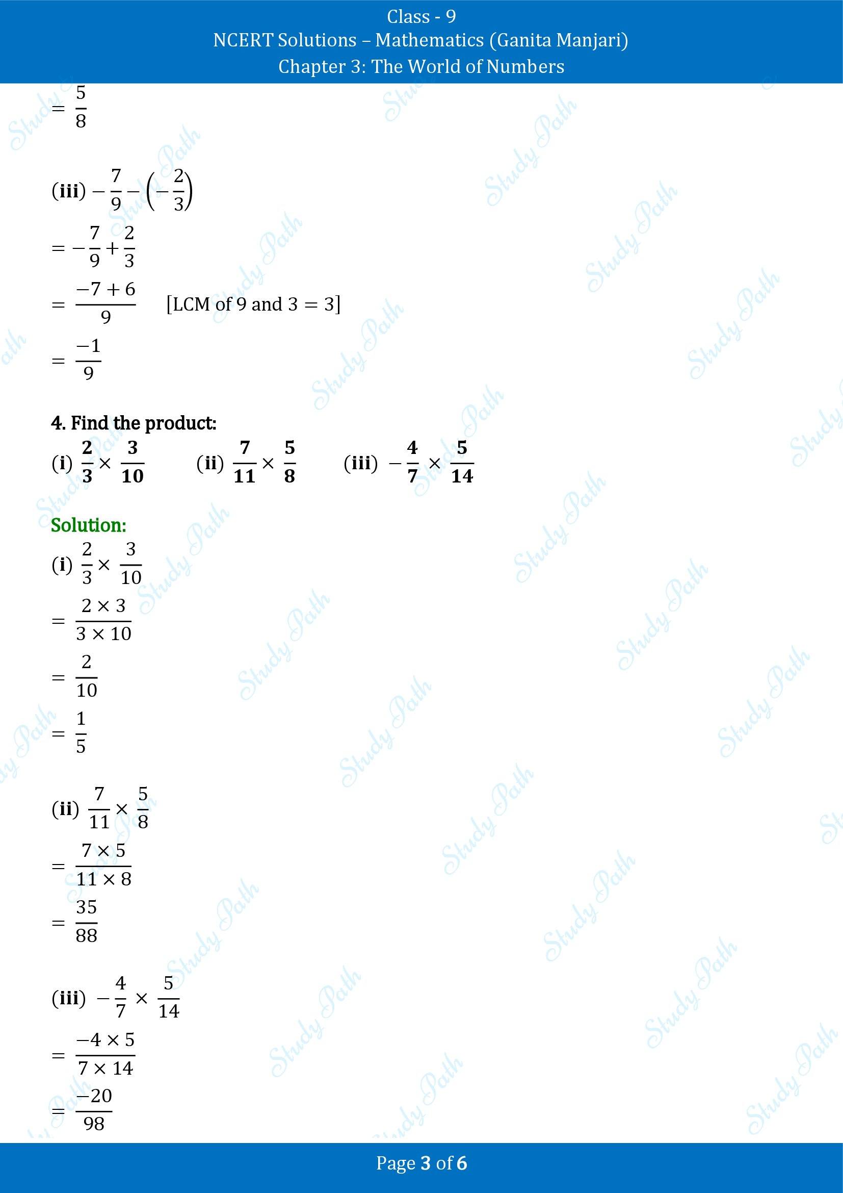 NCERT Solutions for Class 9 Maths Chapter 3 The World of Numbers Exercise Set 3.3 00003