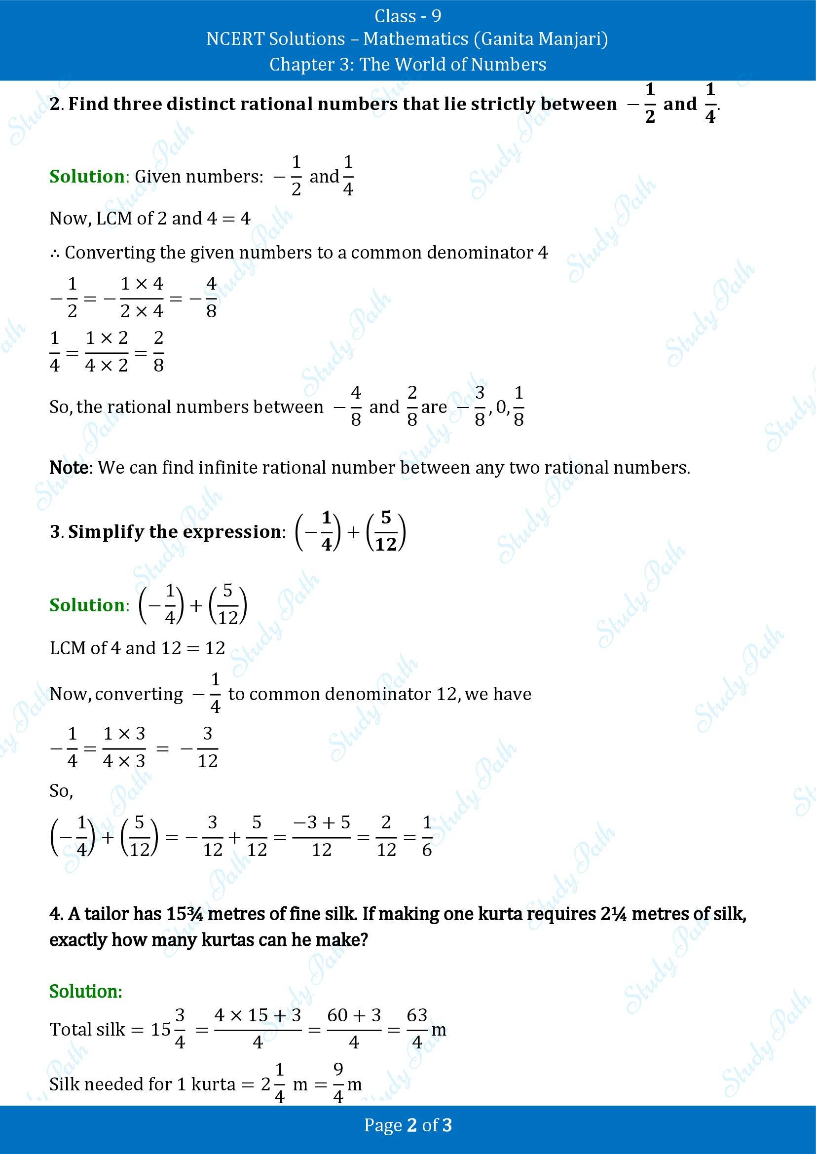 NCERT Solutions for Class 9 Maths Chapter 3 The World of Numbers Exercise Set 3.4 00002