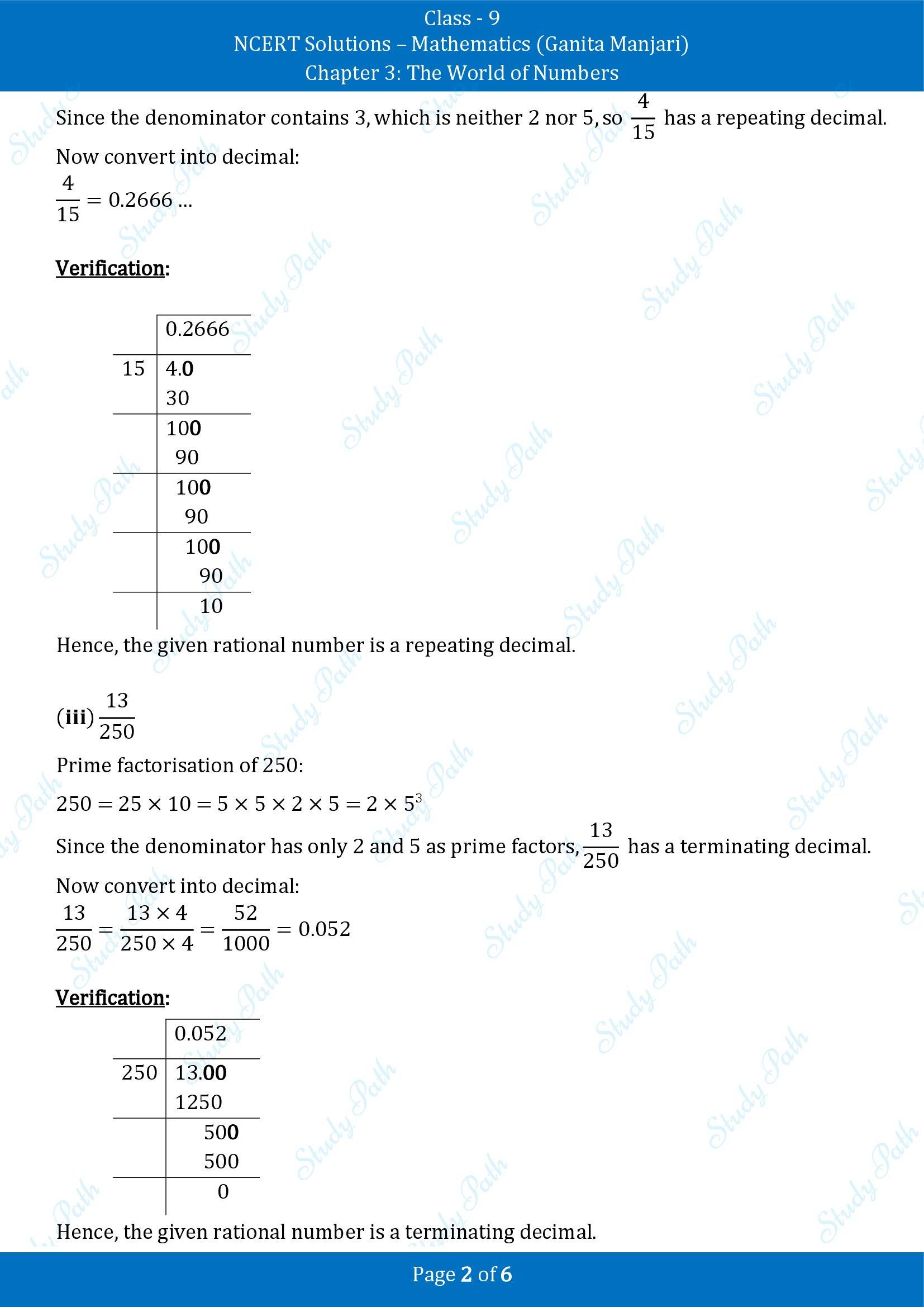 NCERT Solutions for Class 9 Maths Chapter 3 The World of Numbers Exercise Set 3.5 00002