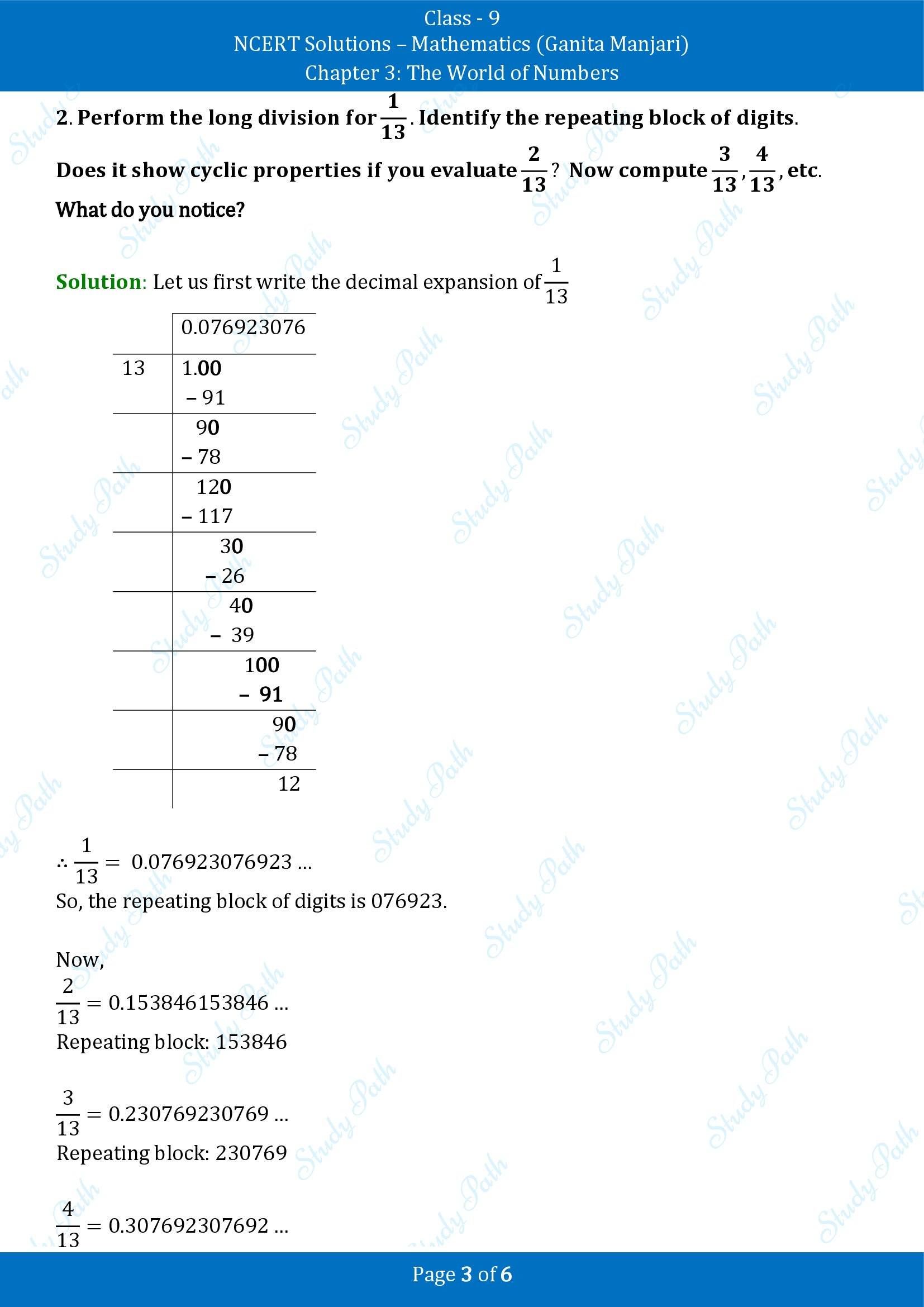 NCERT Solutions for Class 9 Maths Chapter 3 The World of Numbers Exercise Set 3.5 00003