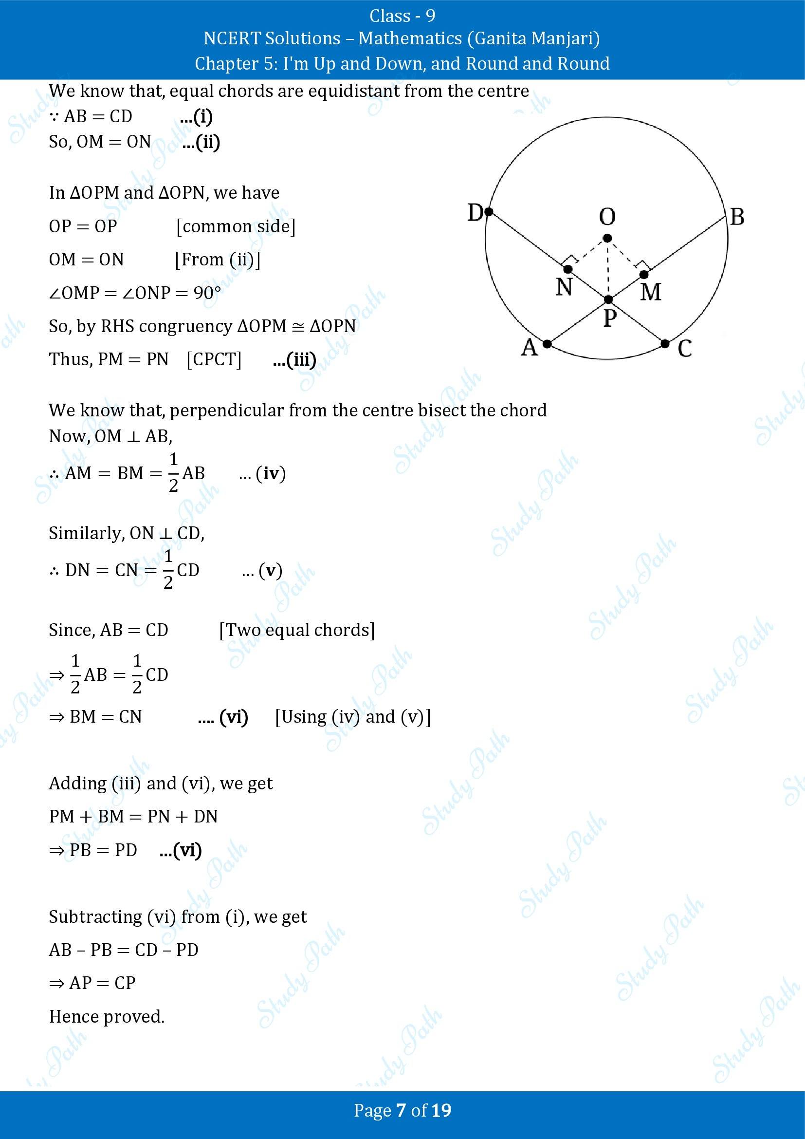 NCERT Solutions for Class 9 Maths Chapter 5 Im Up and Down and Round and Round End of Chapter
