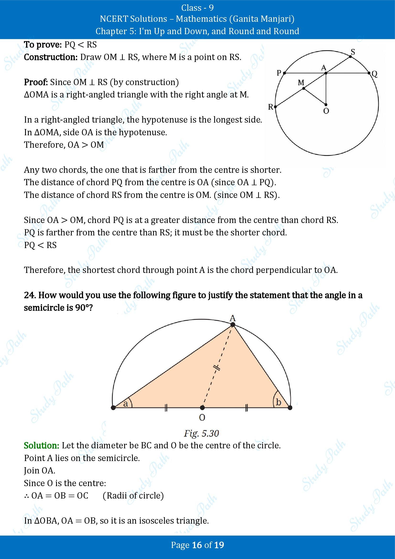 NCERT Solutions for Class 9 Maths Chapter 5 Im Up and Down and Round and Round End of Chapter