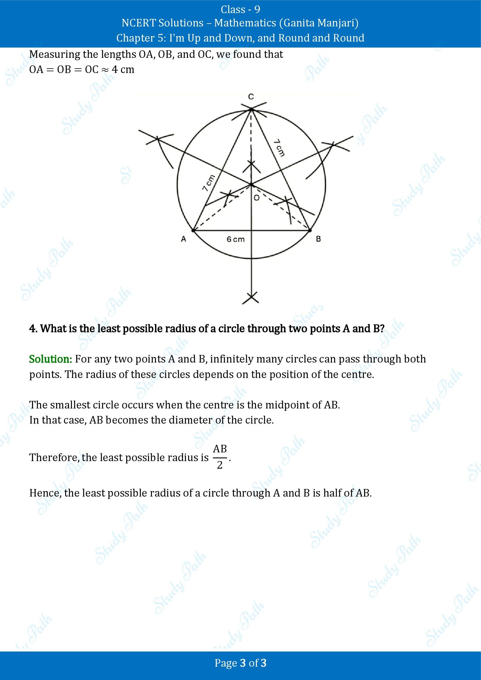 NCERT Solutions for Class 9 Maths Chapter 5 Im Up and Down and Round and Round Exercise Set 5.1 00003