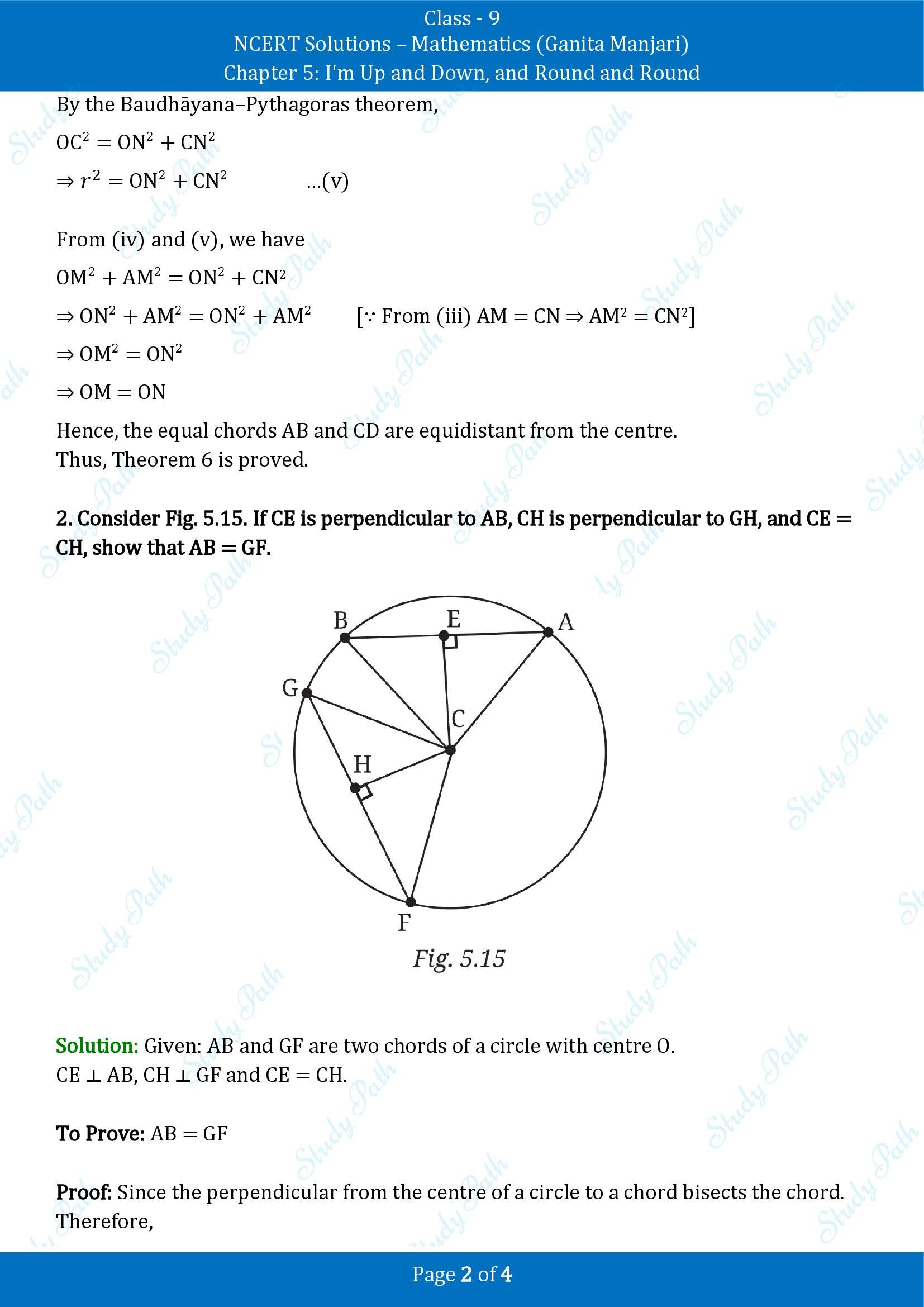 NCERT Solutions for Class 9 Maths Chapter 5 Im Up and Down and Round and Round Exercise Set 5.4 00002