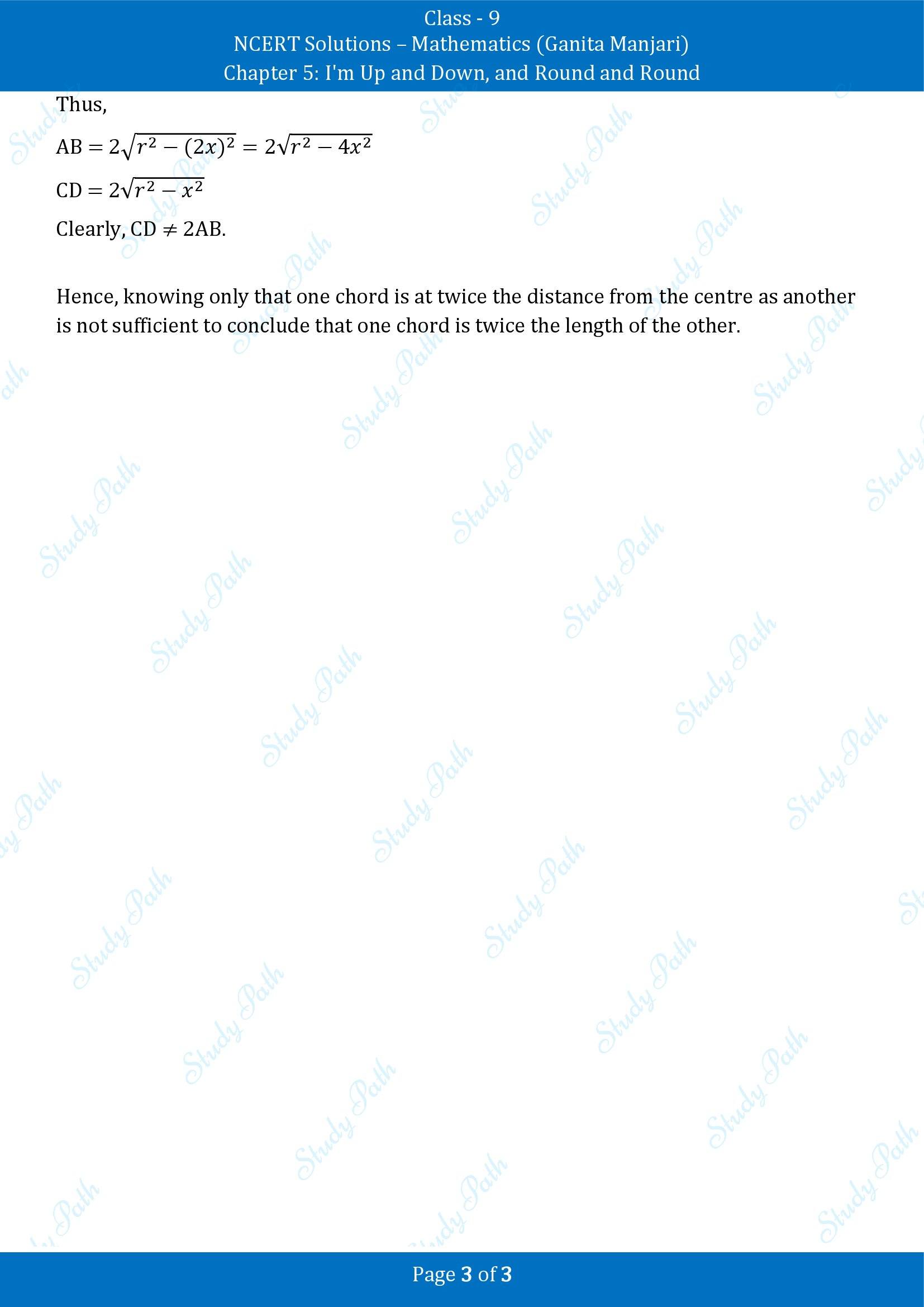 NCERT Solutions for Class 9 Maths Chapter 5 Im Up and Down and Round and Round Exercise Set 5.5 00003