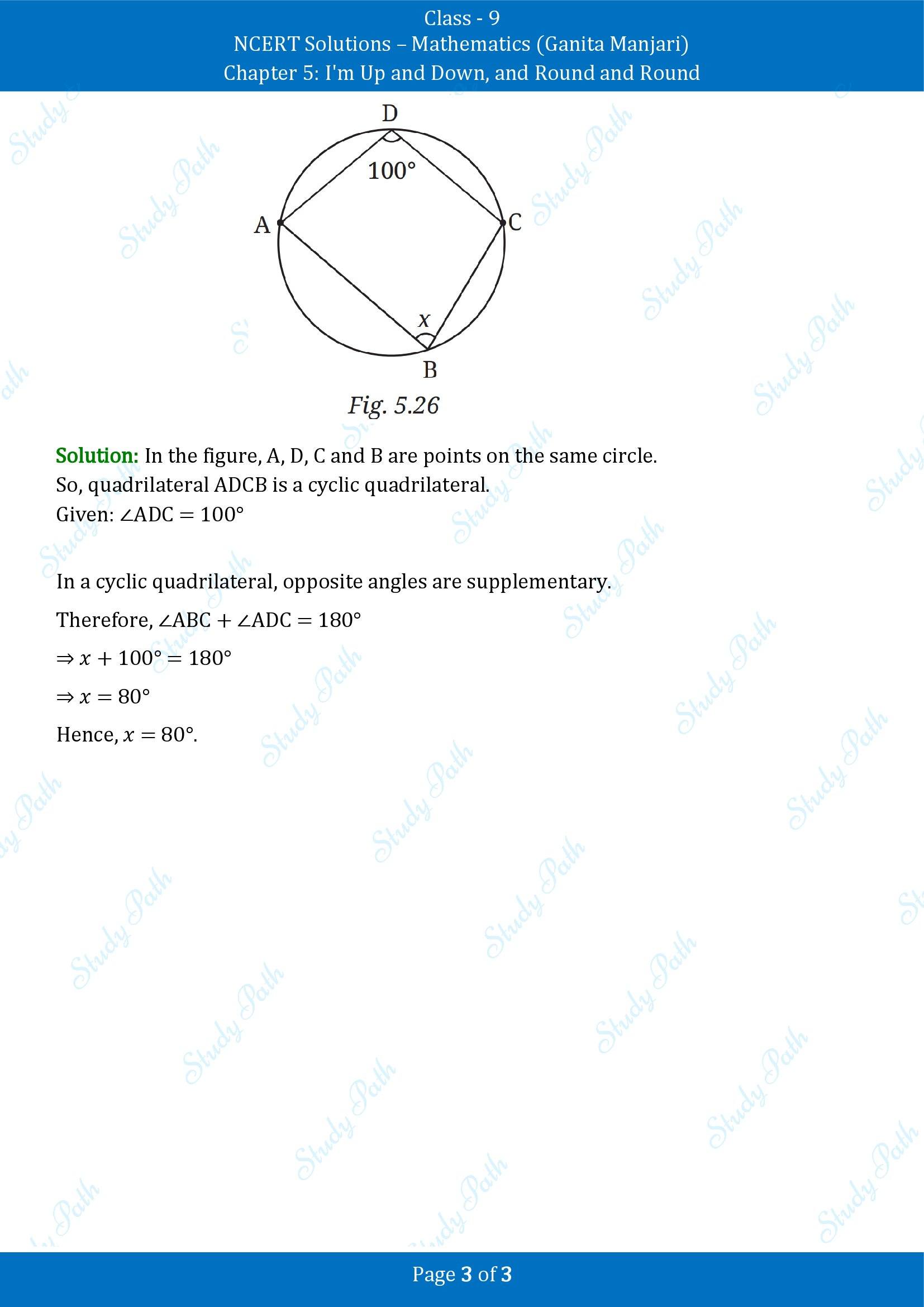 NCERT Solutions for Class 9 Maths Chapter 5 Im Up and Down and Round and Round Exercise Set 5.6 00003