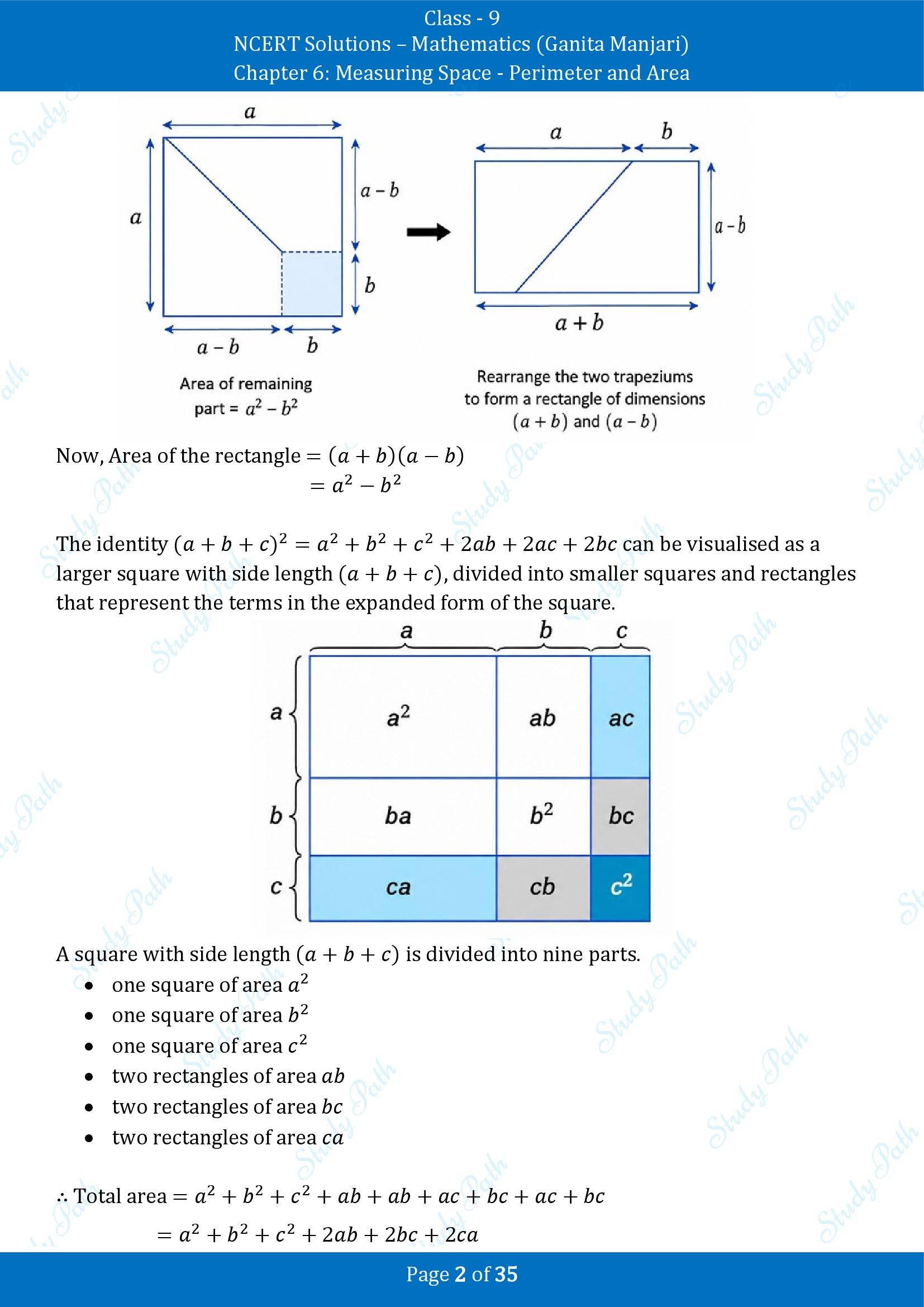 NCERT Solutions for Class 9 Maths Chapter 6 Measuring Space Perimeter and Area End of Chapter