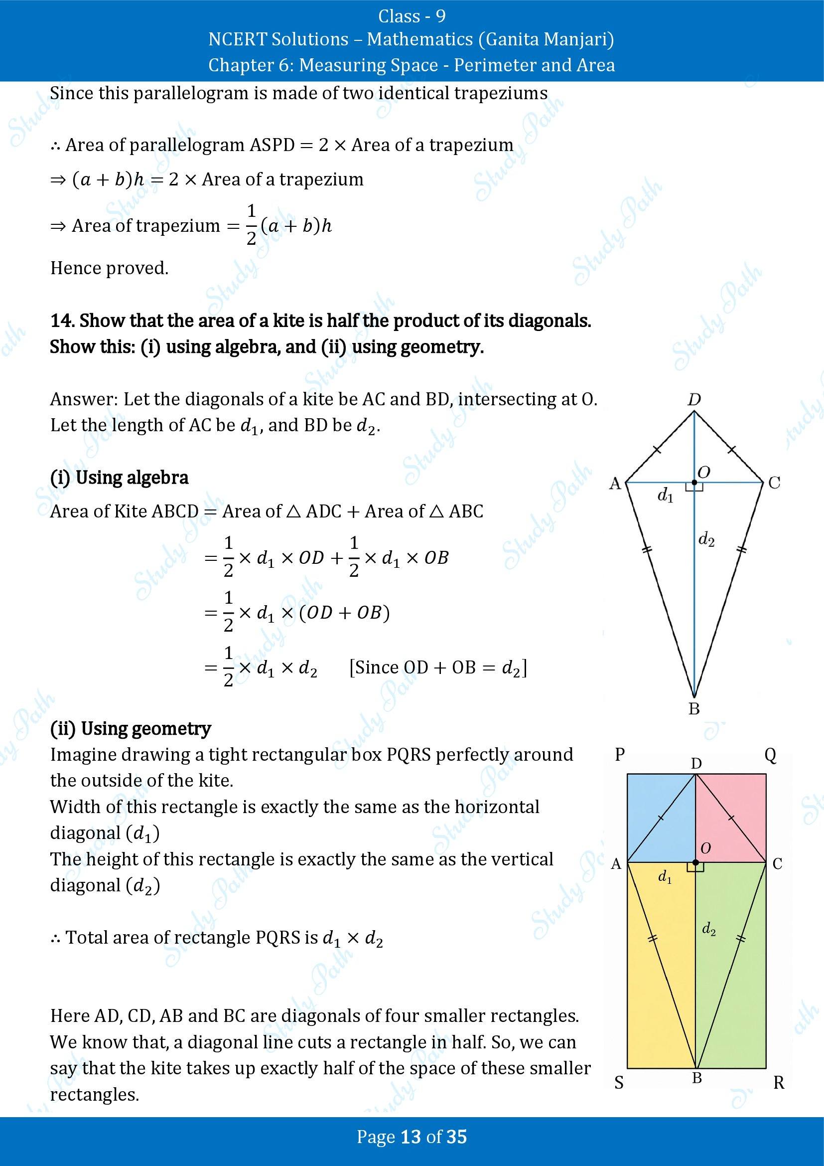 NCERT Solutions for Class 9 Maths Chapter 6 Measuring Space Perimeter and Area End of Chapter