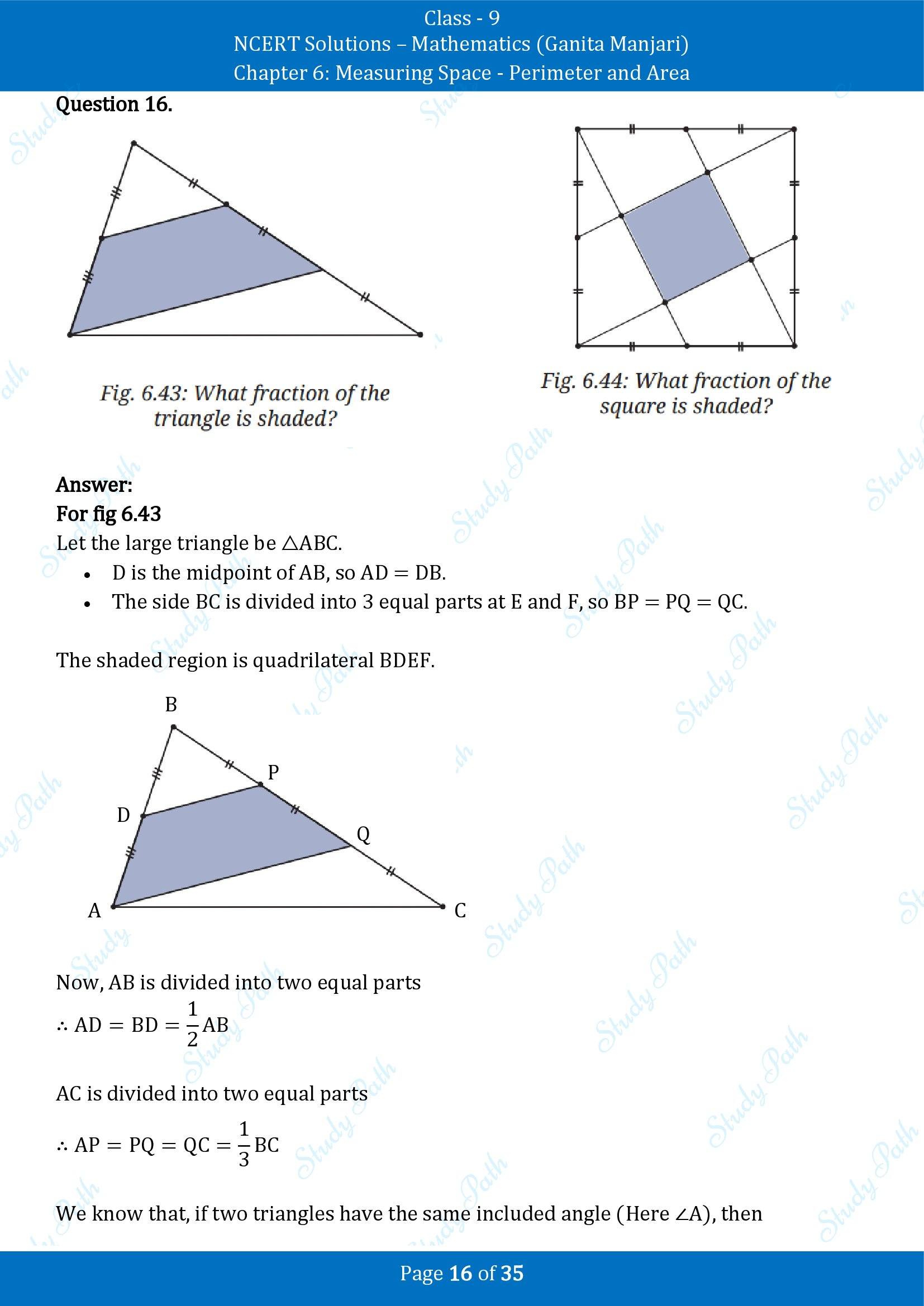 NCERT Solutions for Class 9 Maths Chapter 6 Measuring Space Perimeter and Area End of Chapter