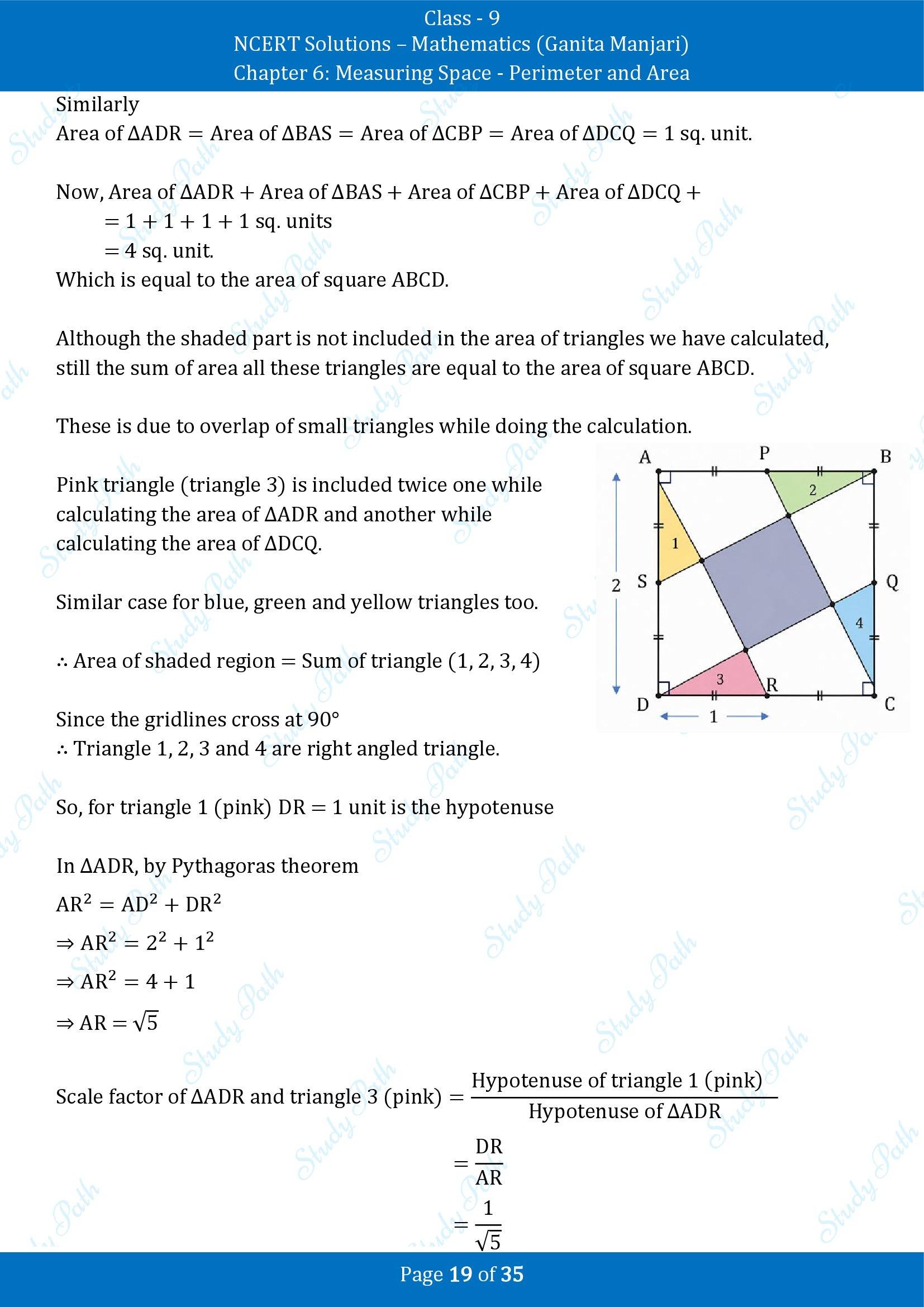 NCERT Solutions for Class 9 Maths Chapter 6 Measuring Space Perimeter and Area End of Chapter