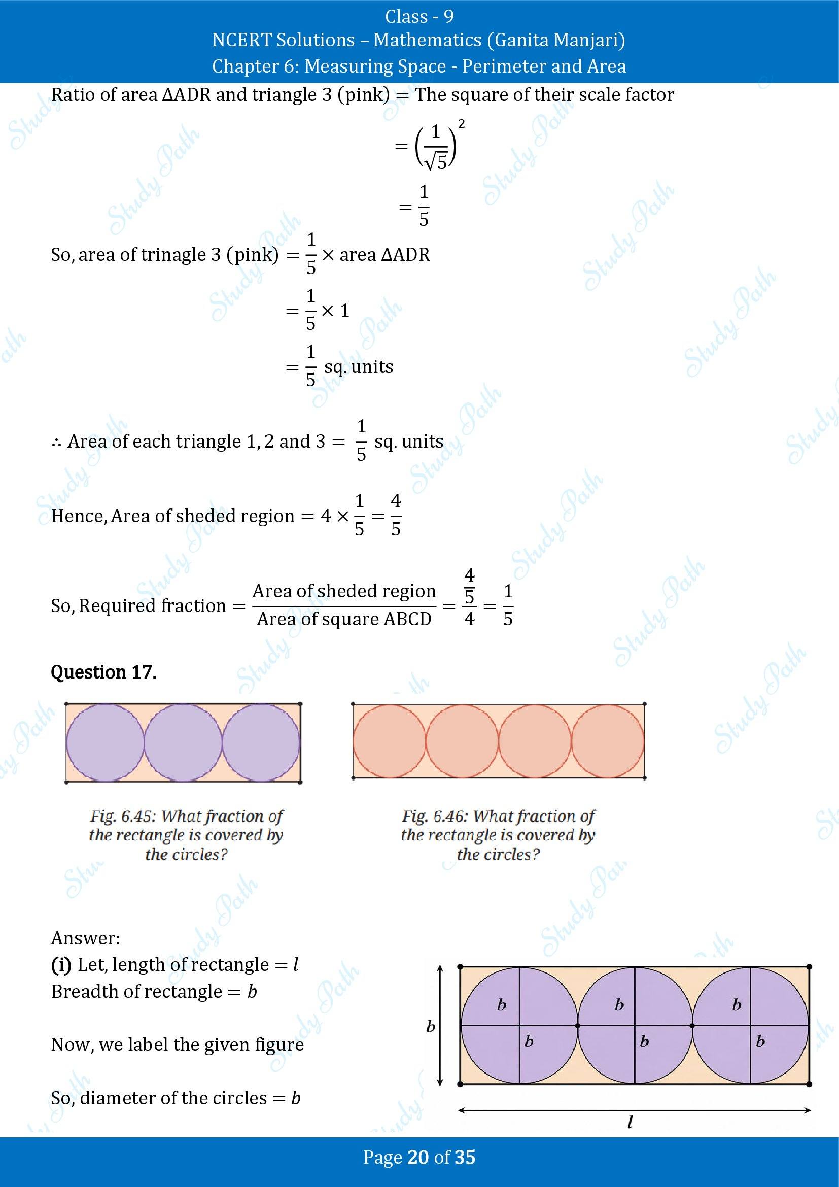 NCERT Solutions for Class 9 Maths Chapter 6 Measuring Space Perimeter and Area End of Chapter