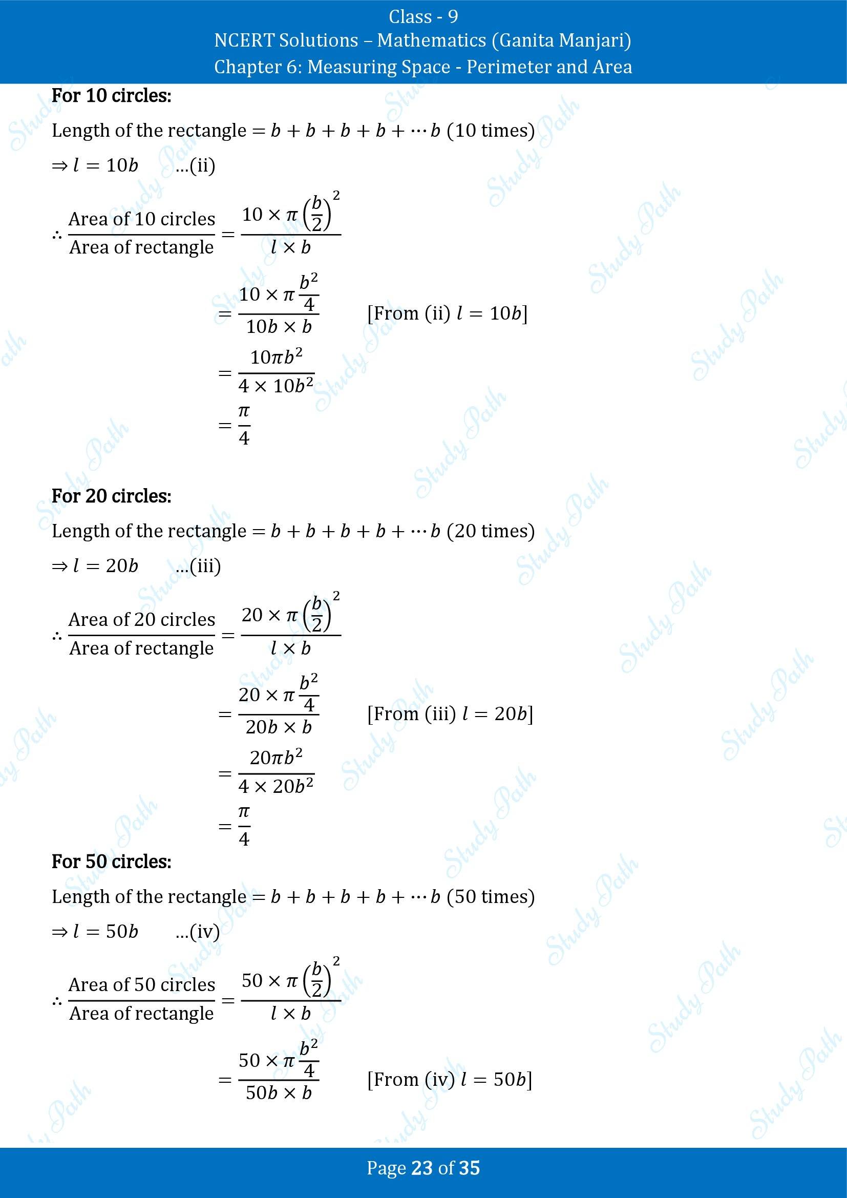 NCERT Solutions for Class 9 Maths Chapter 6 Measuring Space Perimeter and Area End of Chapter
