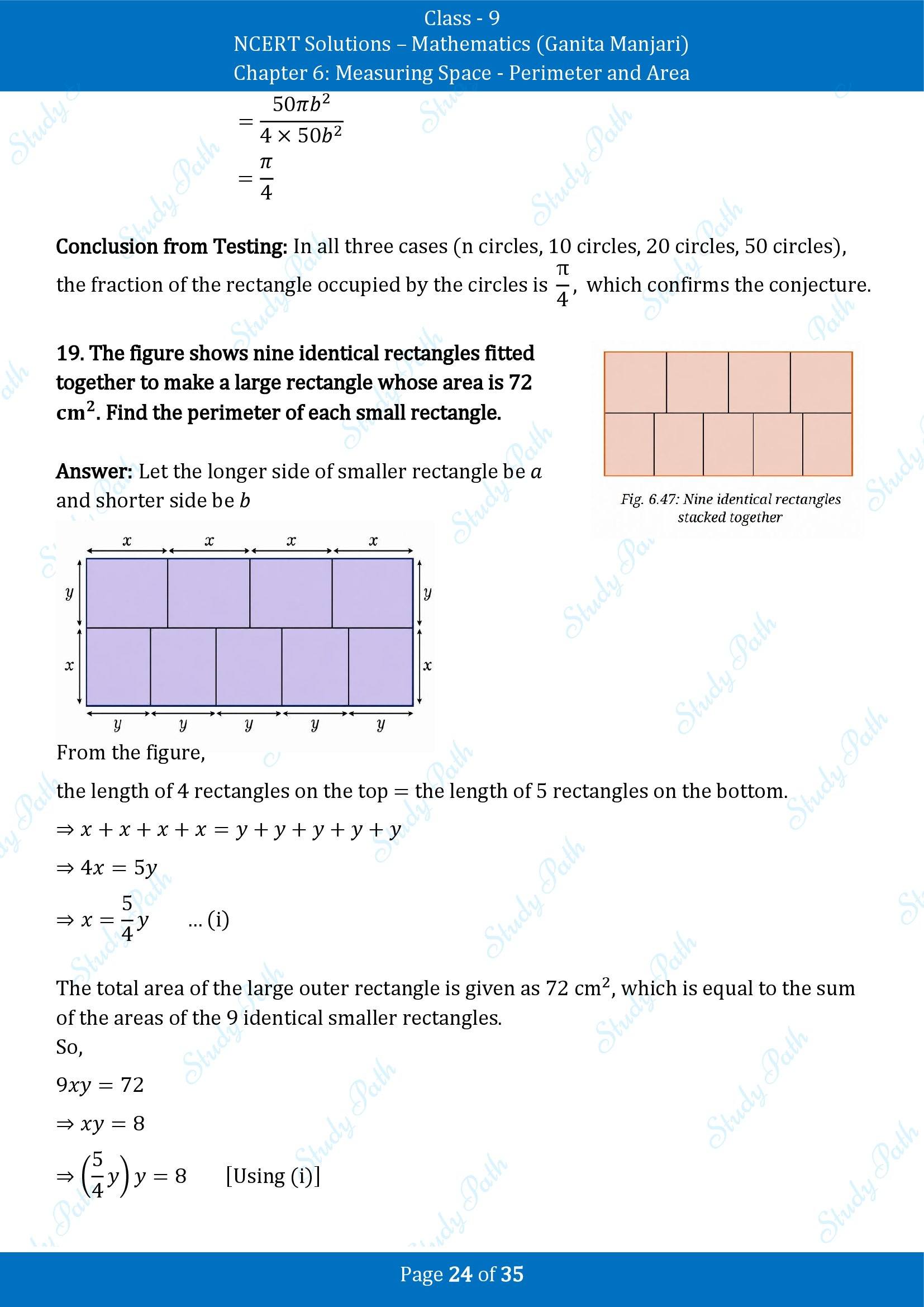 NCERT Solutions for Class 9 Maths Chapter 6 Measuring Space Perimeter and Area End of Chapter