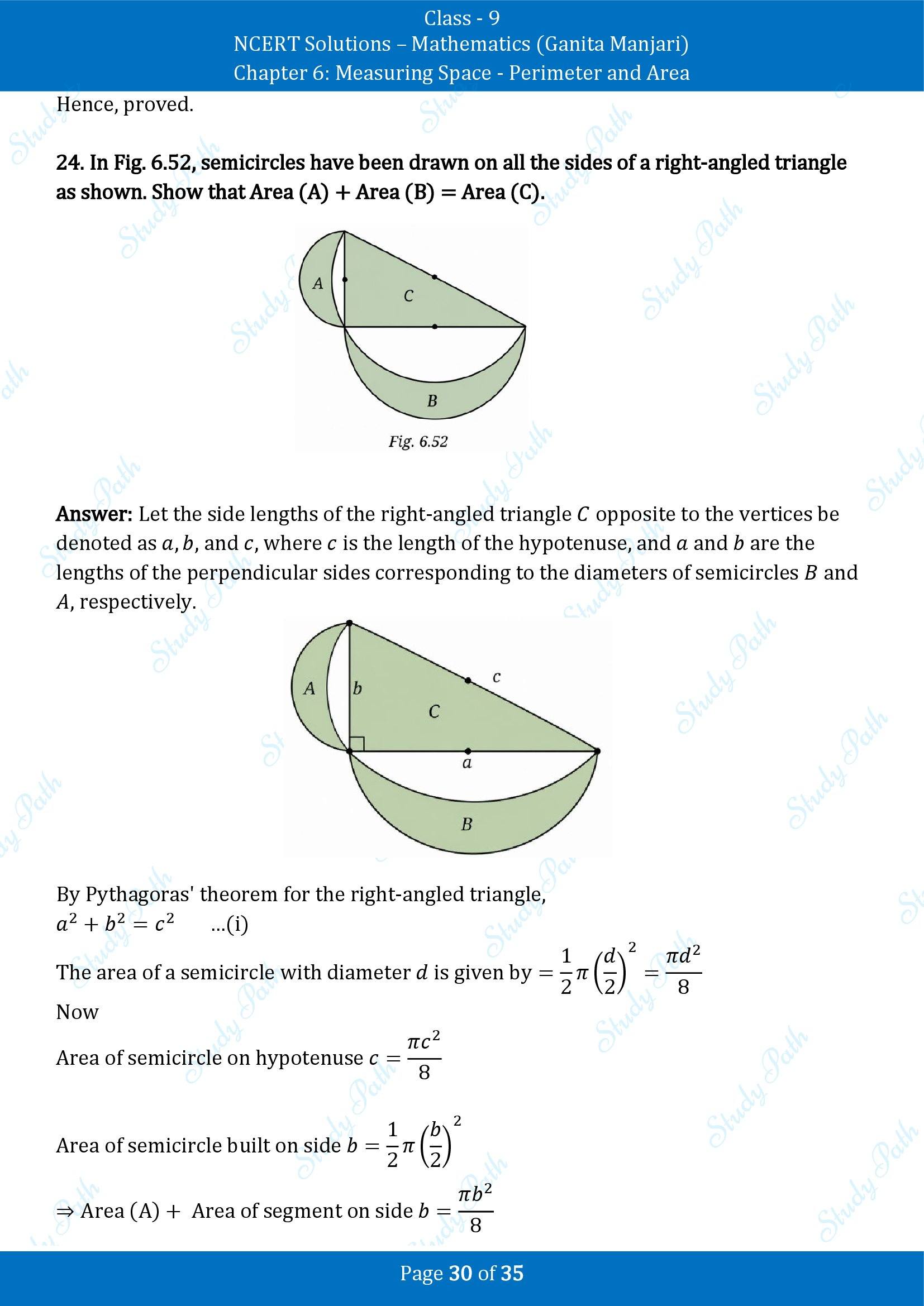 NCERT Solutions for Class 9 Maths Chapter 6 Measuring Space Perimeter and Area End of Chapter