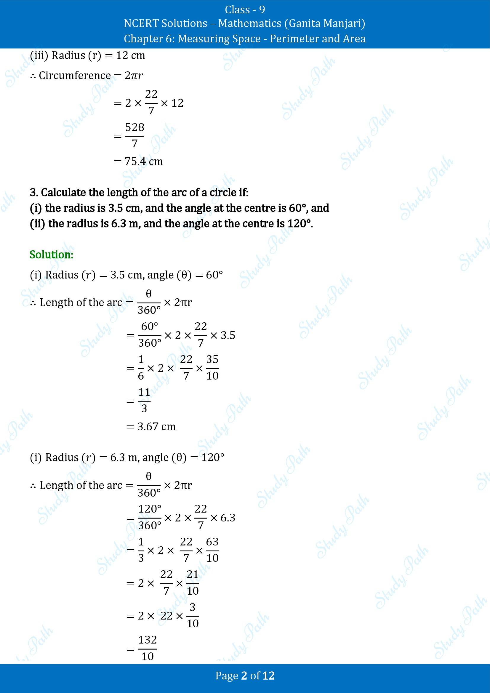 NCERT Solutions for Class 9 Maths Chapter 6 Measuring Space Perimeter and Area Exercise Set 6.1 00002