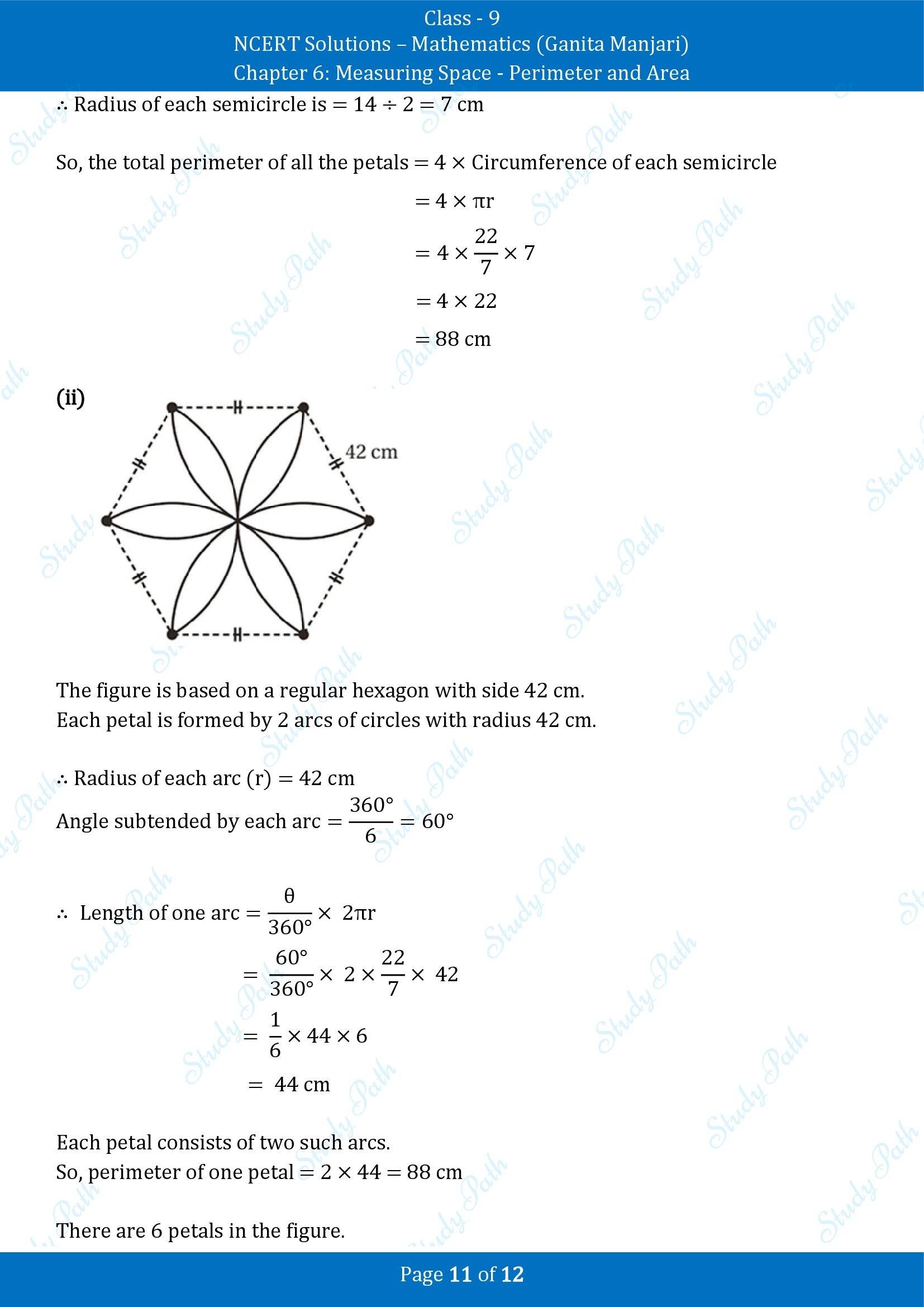 NCERT Solutions for Class 9 Maths Chapter 6 Measuring Space Perimeter and Area Exercise Set 6.1 00011